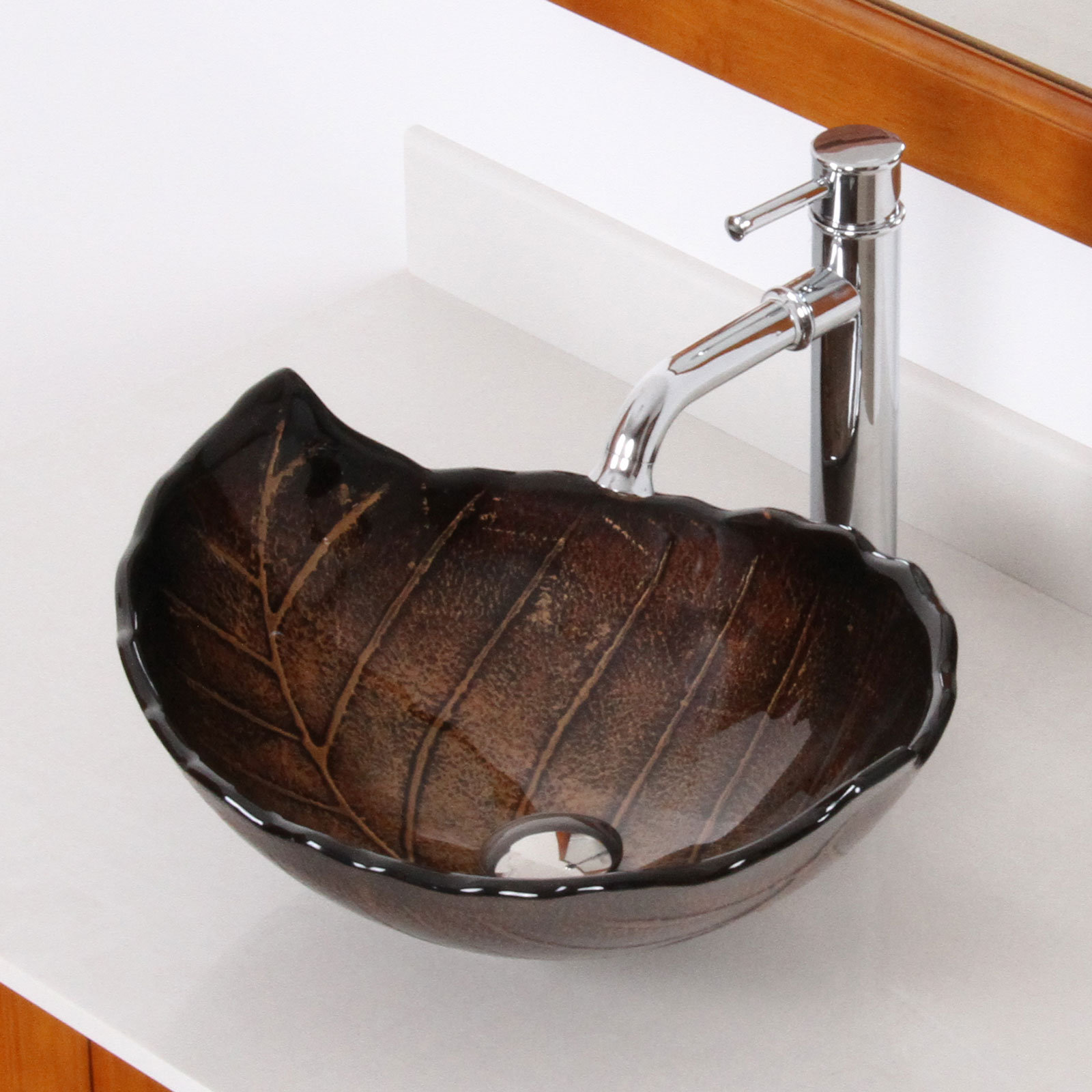 Elite Hot Melted And Hand Painted Autumn Leaf Shaped Bowl Vessel Elite Hot Melted And Hand Painted Autumn Leaf Shaped Bowl Vessel Bathroom Sink