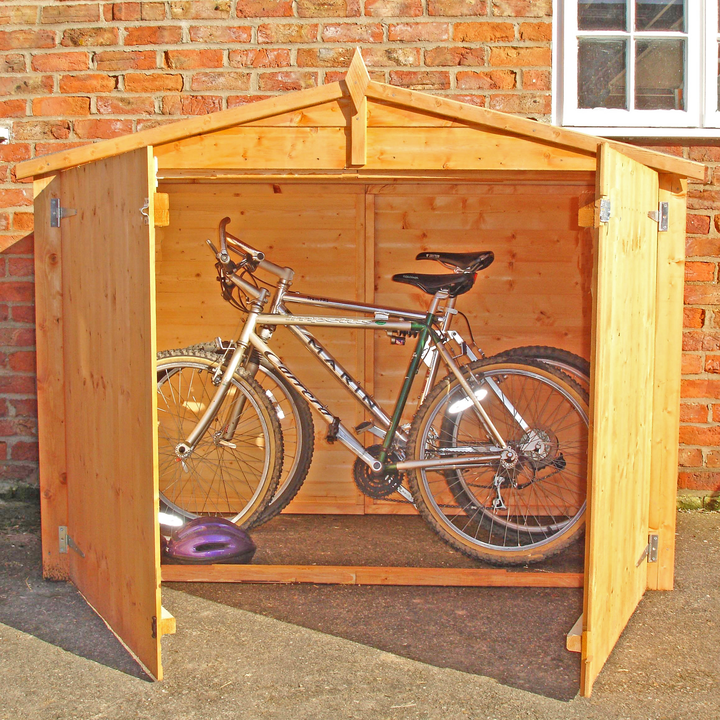 dcor design 7 x 3 wooden bike shed wayfair.co.uk