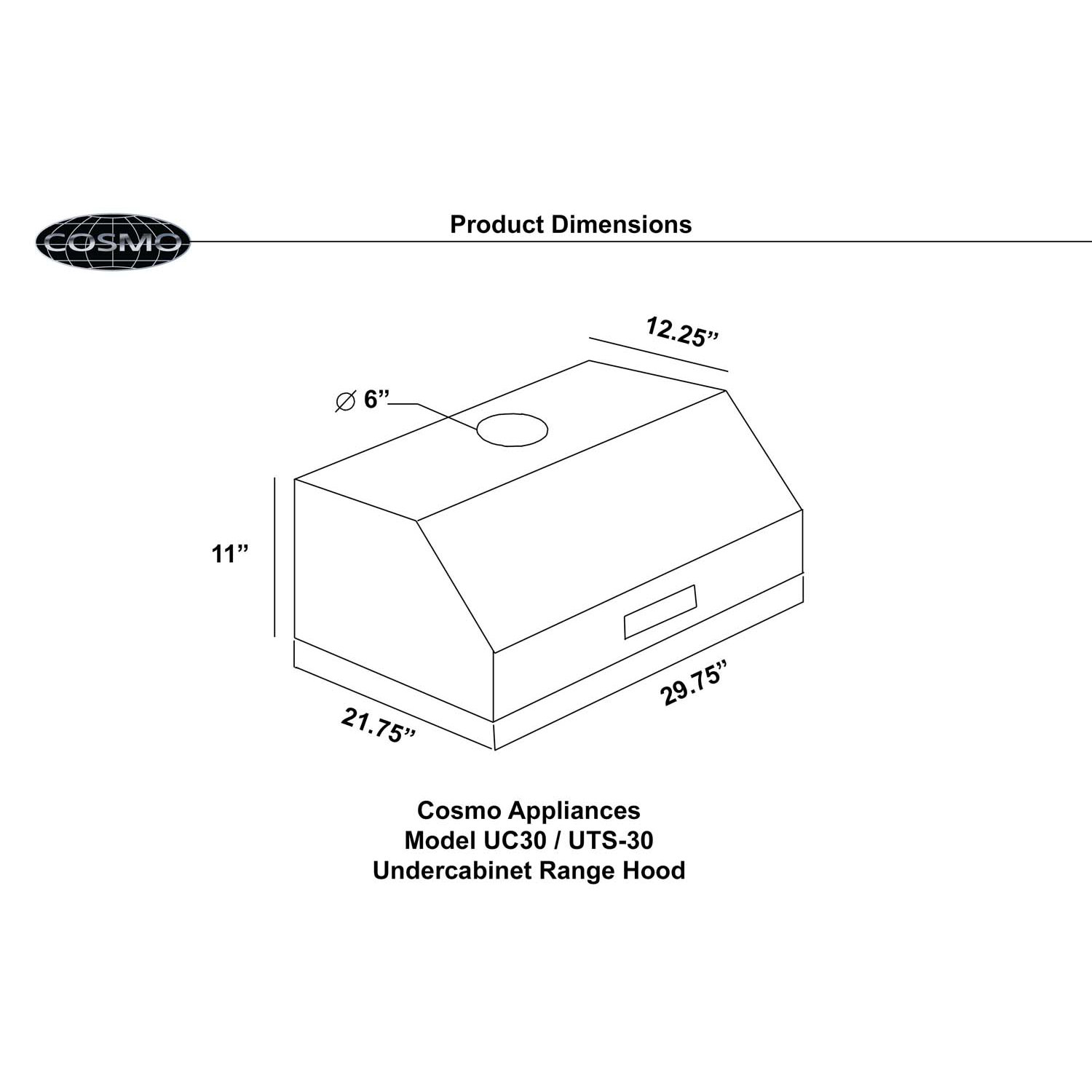 Cosmo 30" 750 CFM Under Range Hood & Reviews Wayfair