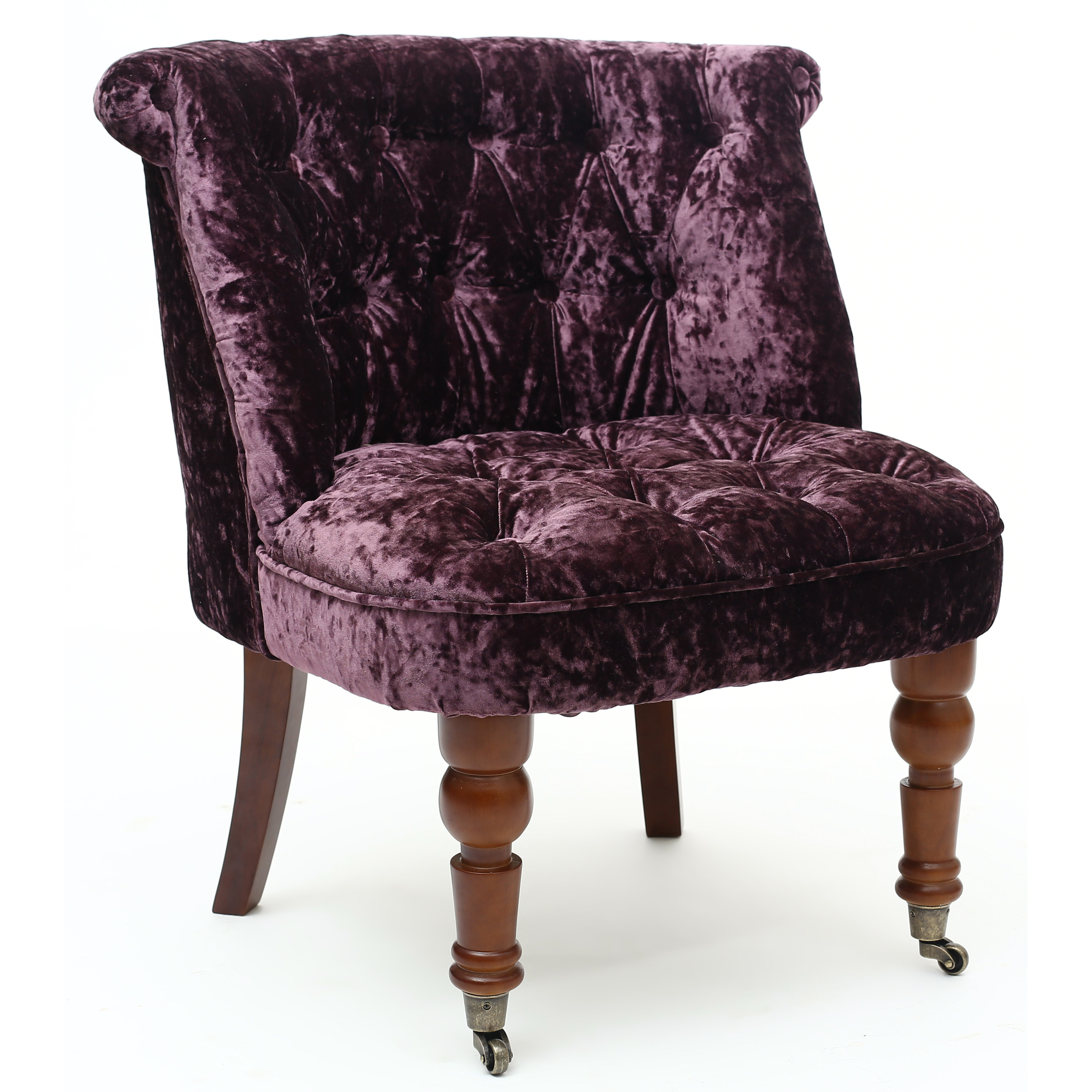 Castleton Home Shannon Crushed Velvet Slipper Chair ...