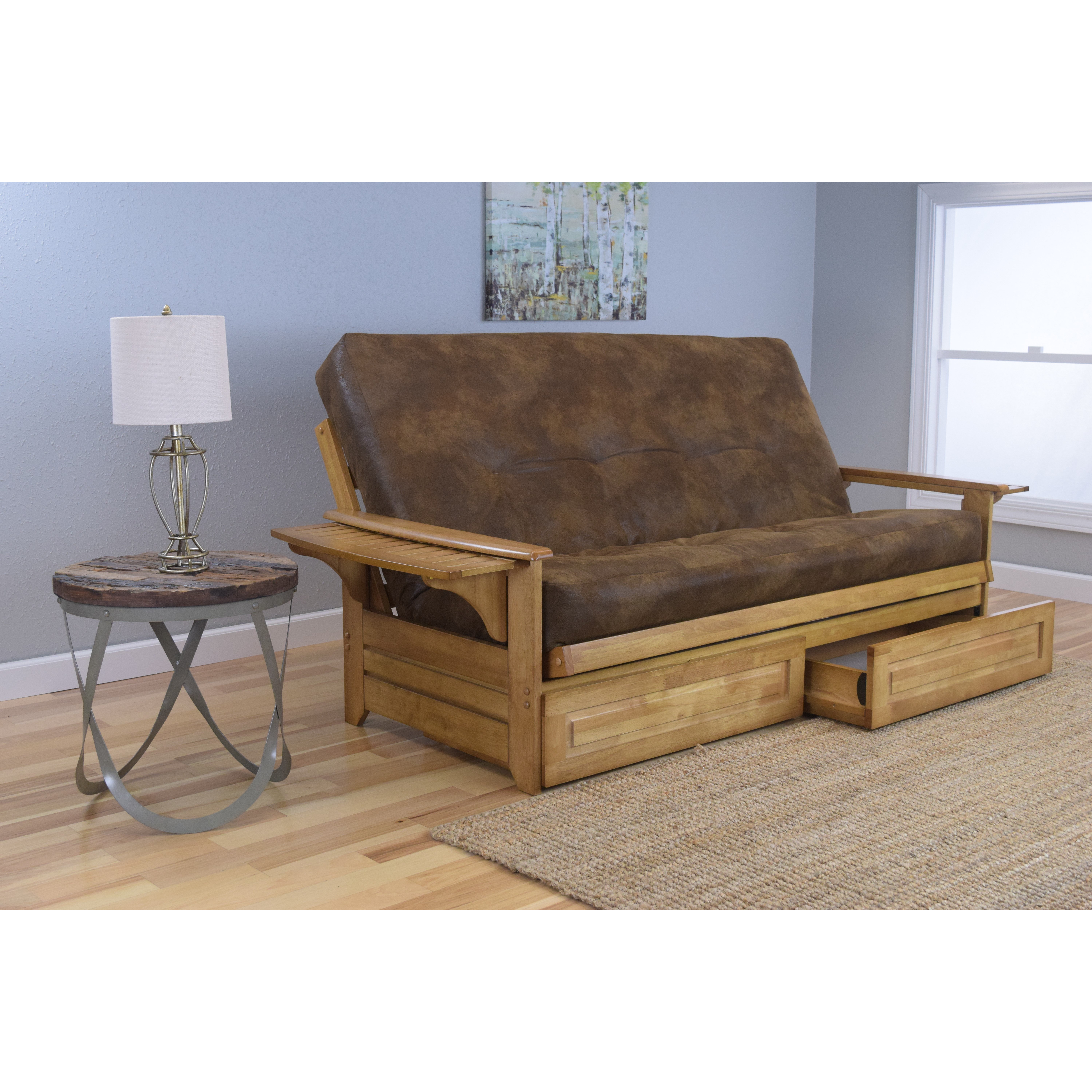 Kodiak Furniture Phoenix Palomino Storage Drawers Futon and Mattress
