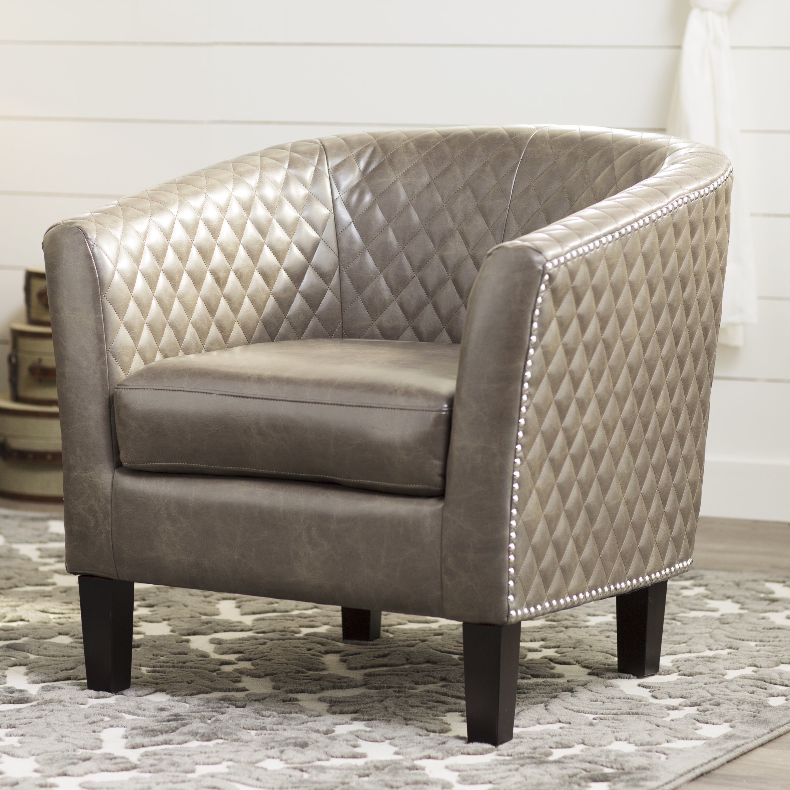 Three Posts Upholstered Barrel Chair & Reviews | Wayfair.ca