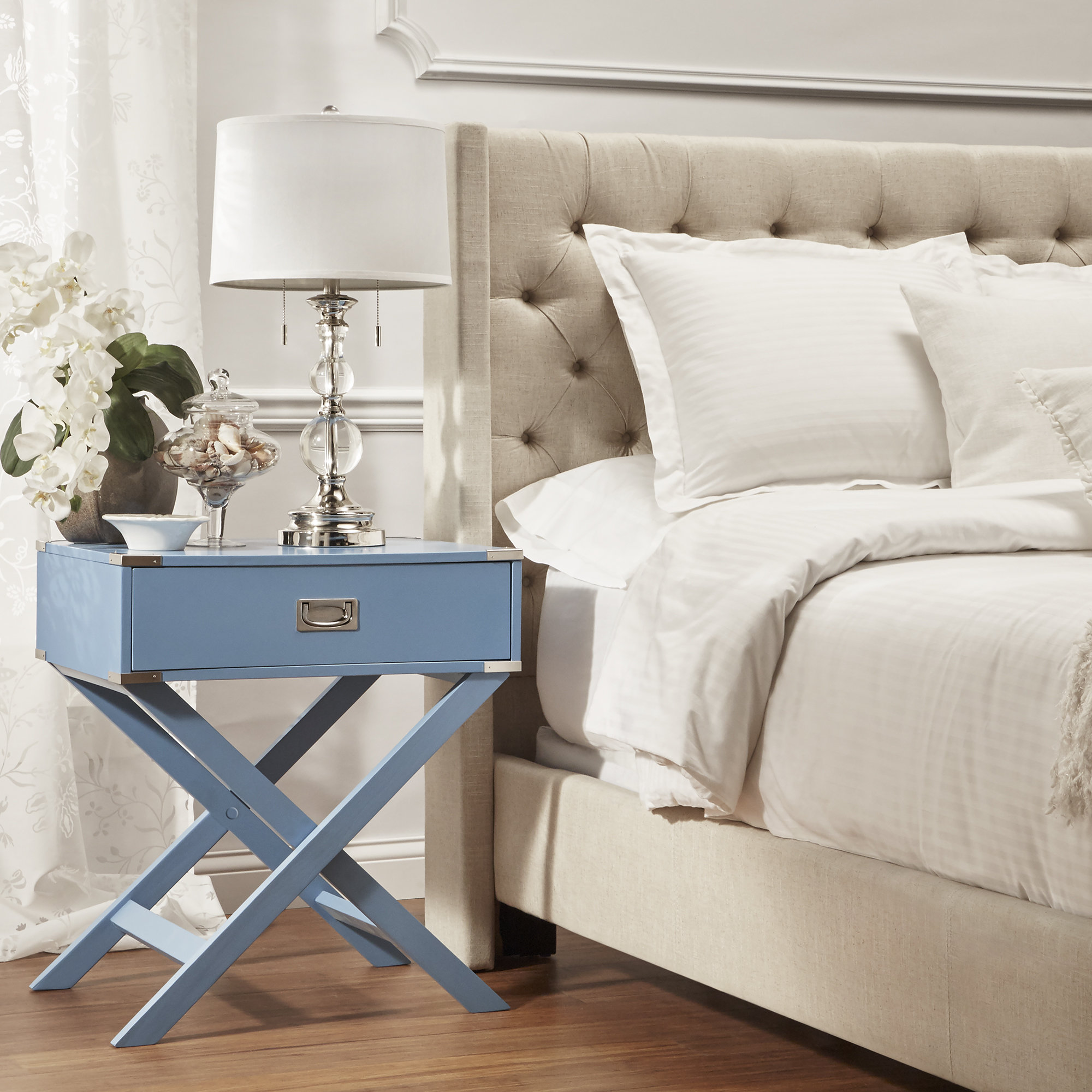 Three Posts Crawley Upholstered Wingback Headboard & Reviews Wayfair