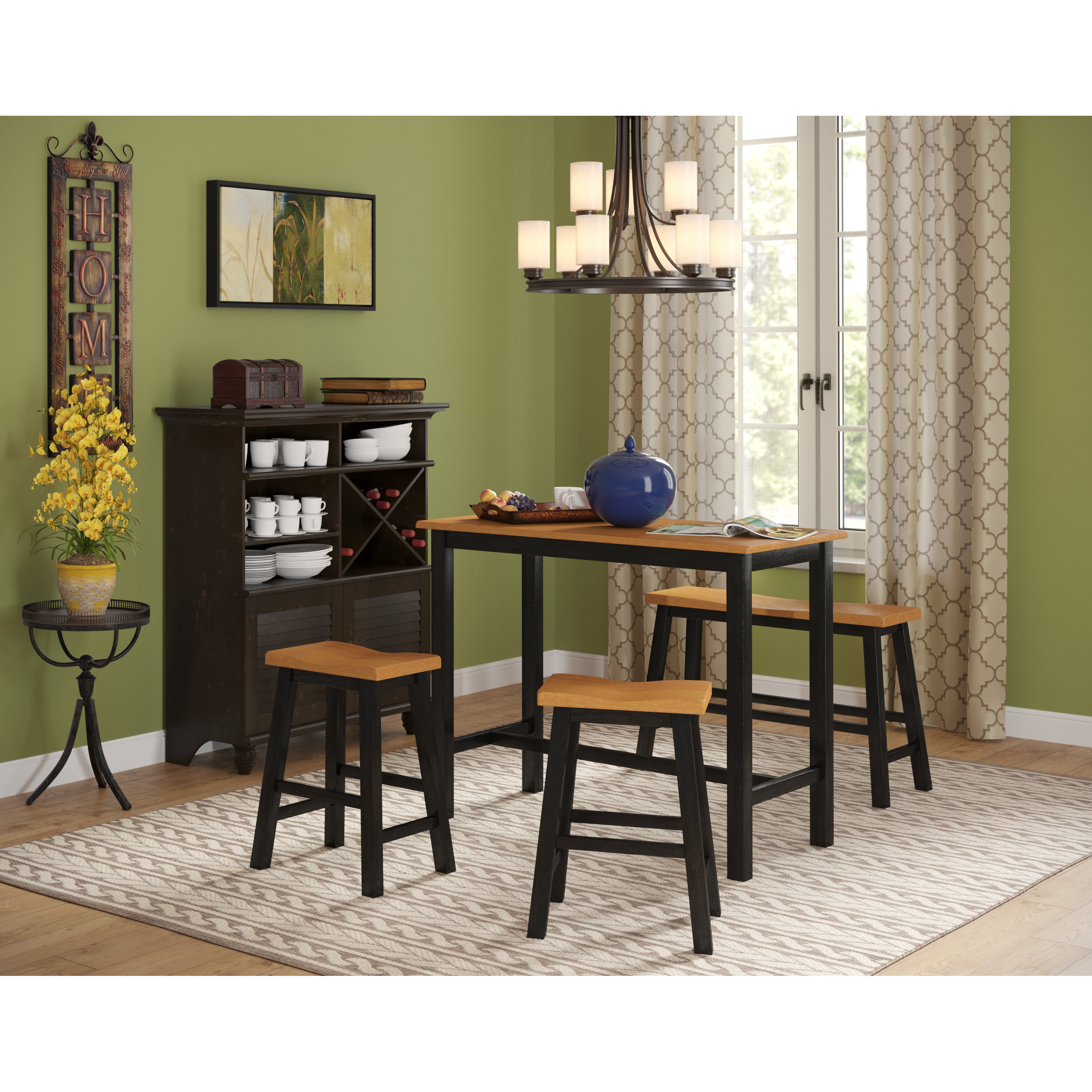 Three PostsÃ¢Â„Â¢ Lamantia 4 Piece Counter Height Pub Table Set ... - Three Posts™ Lamantia 4 Piece Counter Height Pub Table Set