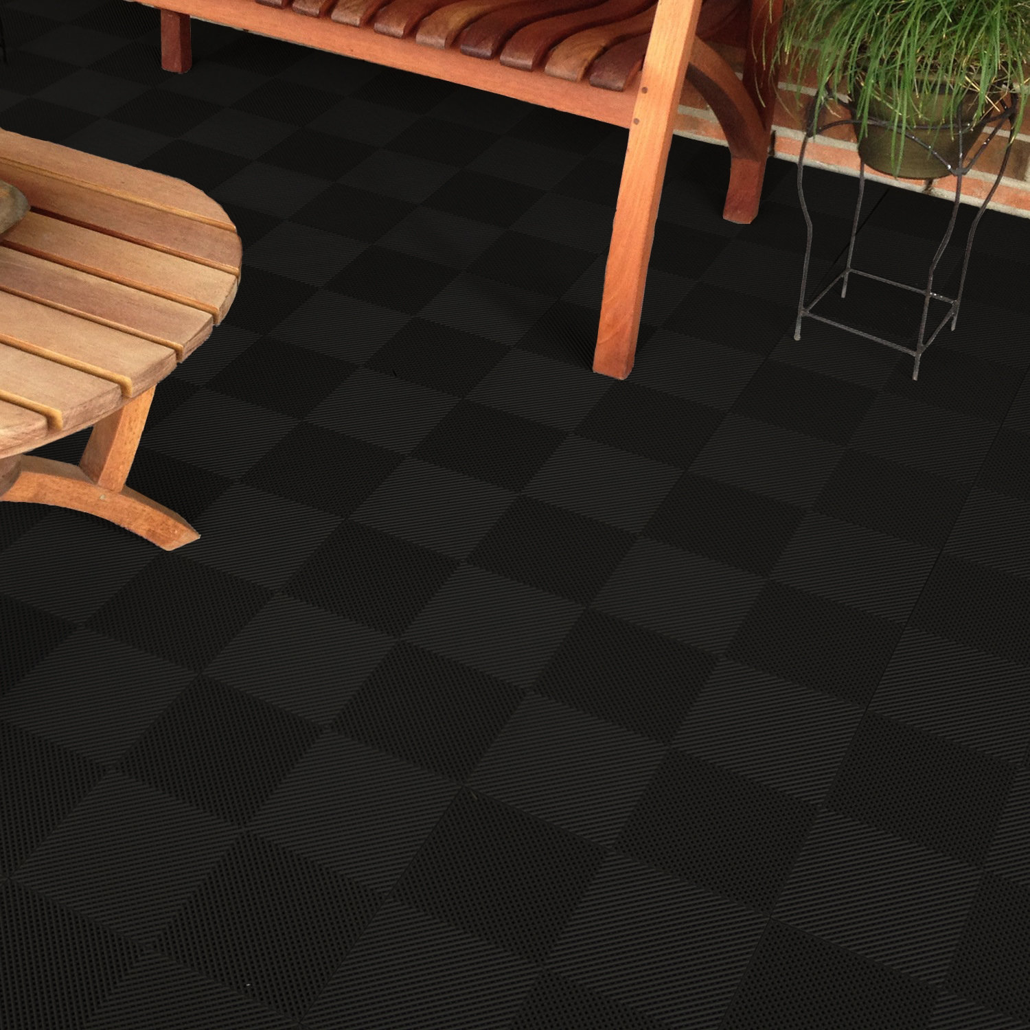 Blocktile 12 X Deck And Patio Flooring Tile In Black Blocktile 12 Quot X Deck And Patio Flooring Tile