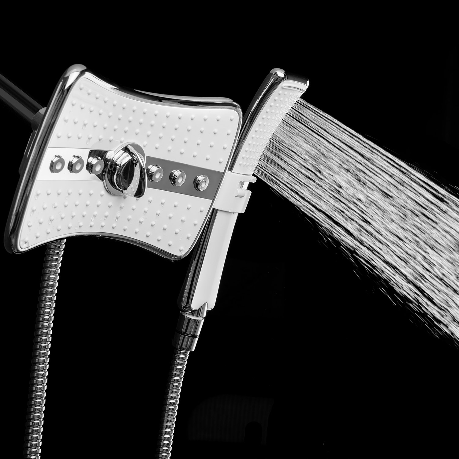 AKDY 2.5 GPM Rainfall 2 Piece Jet Shower Head and Handheld Shower Wand