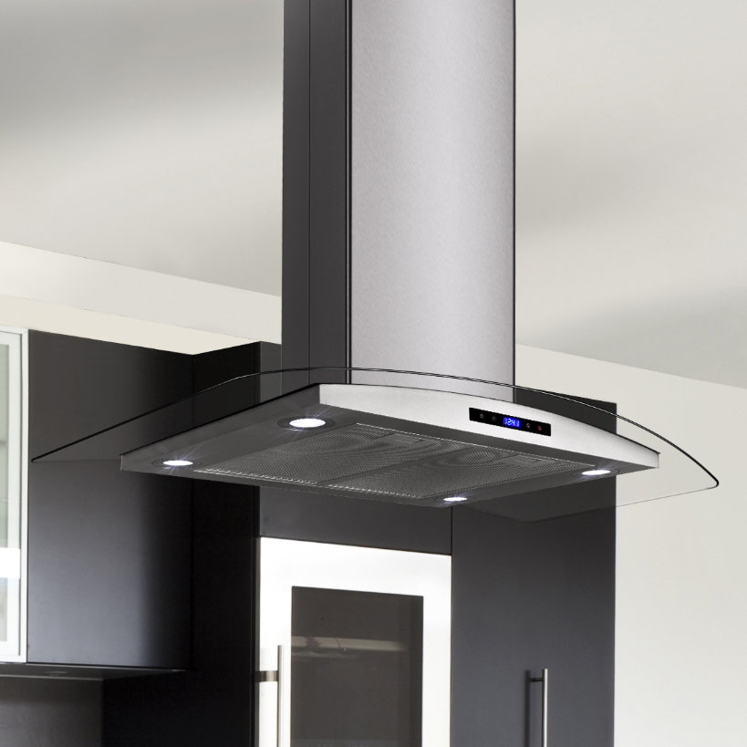 AKDY 30" 400 CFM Convertible Island Range Hood & Reviews Wayfair
