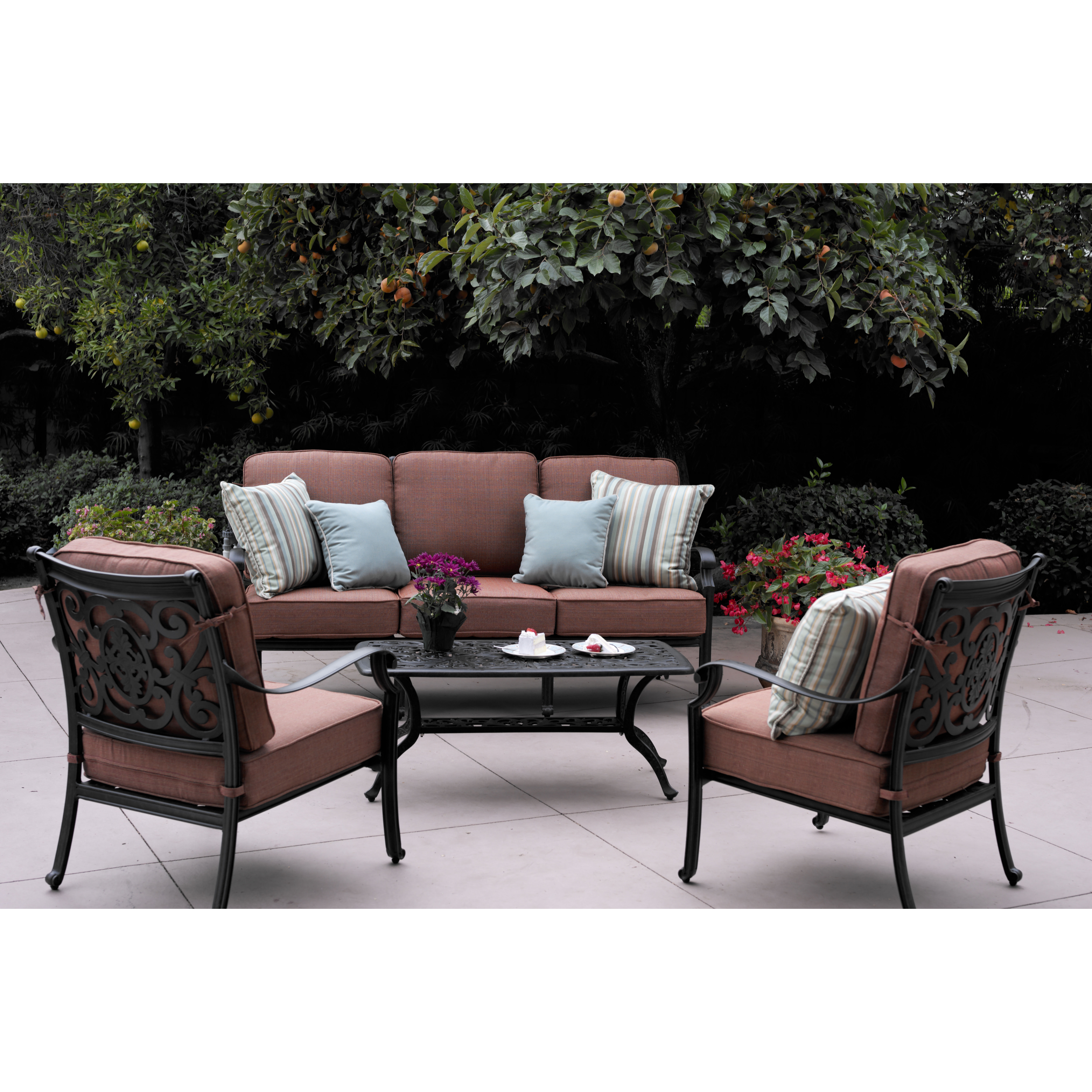 Darlee Wayfair Quick View St Cruz 4 Piece Deep Seating Group With Cushion