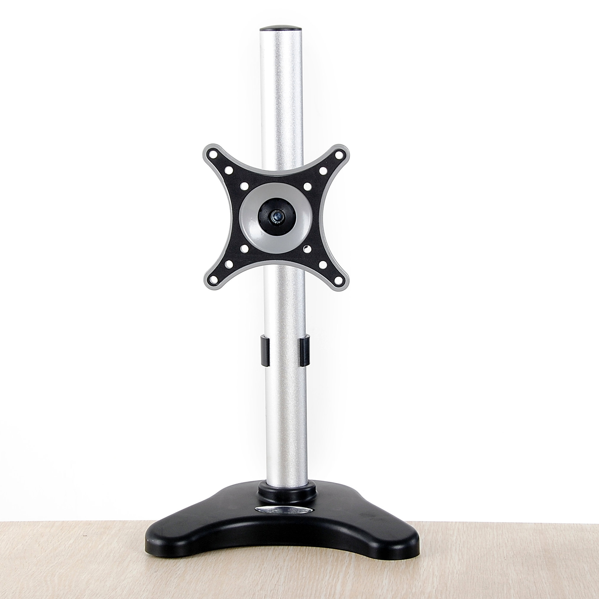 VIvo Single LCD Monitor Silver Height Adjustable Desk Mount & Reviews