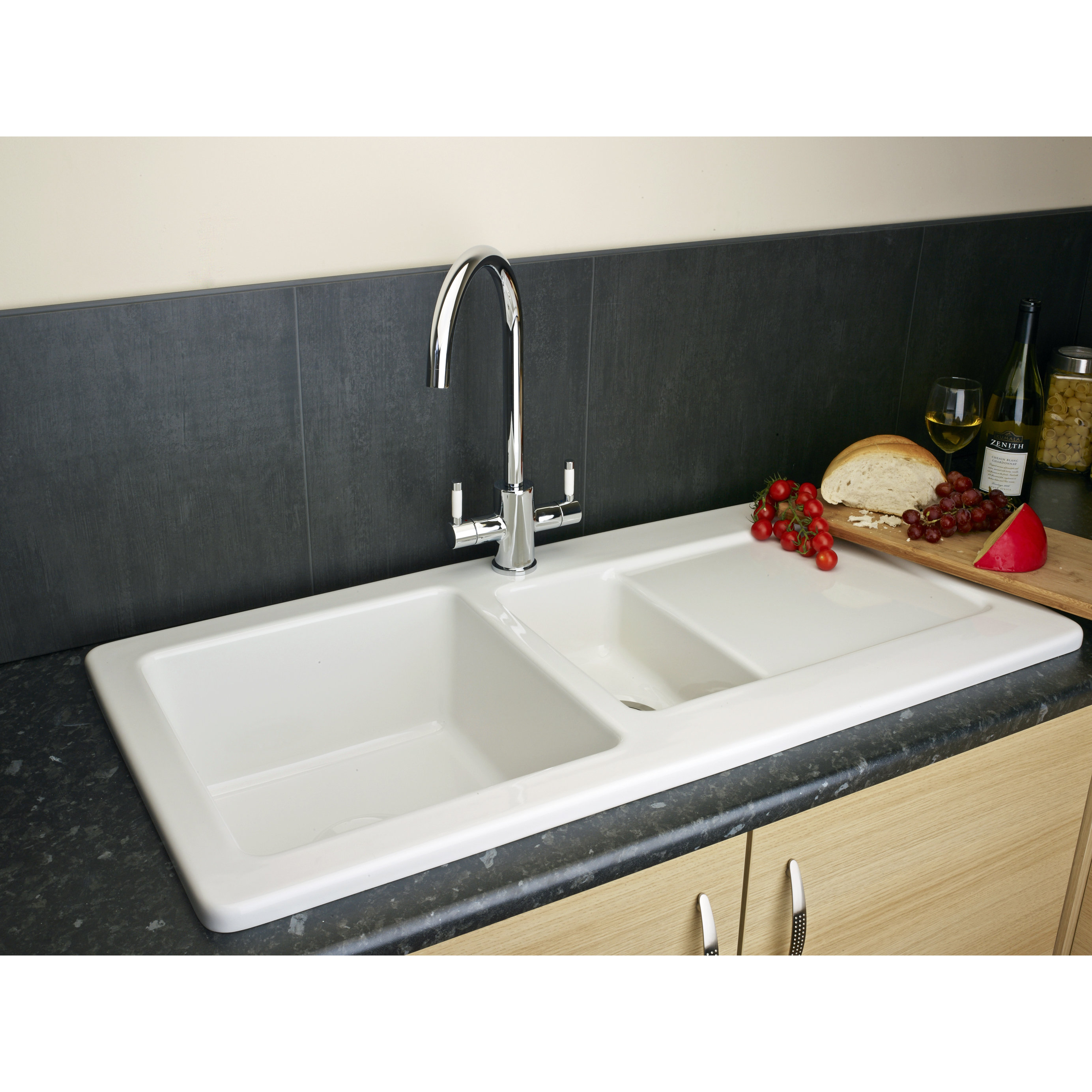 Reginox 100cm x 50cm Inset Kitchen Sink with Waste Outlet & Reviews