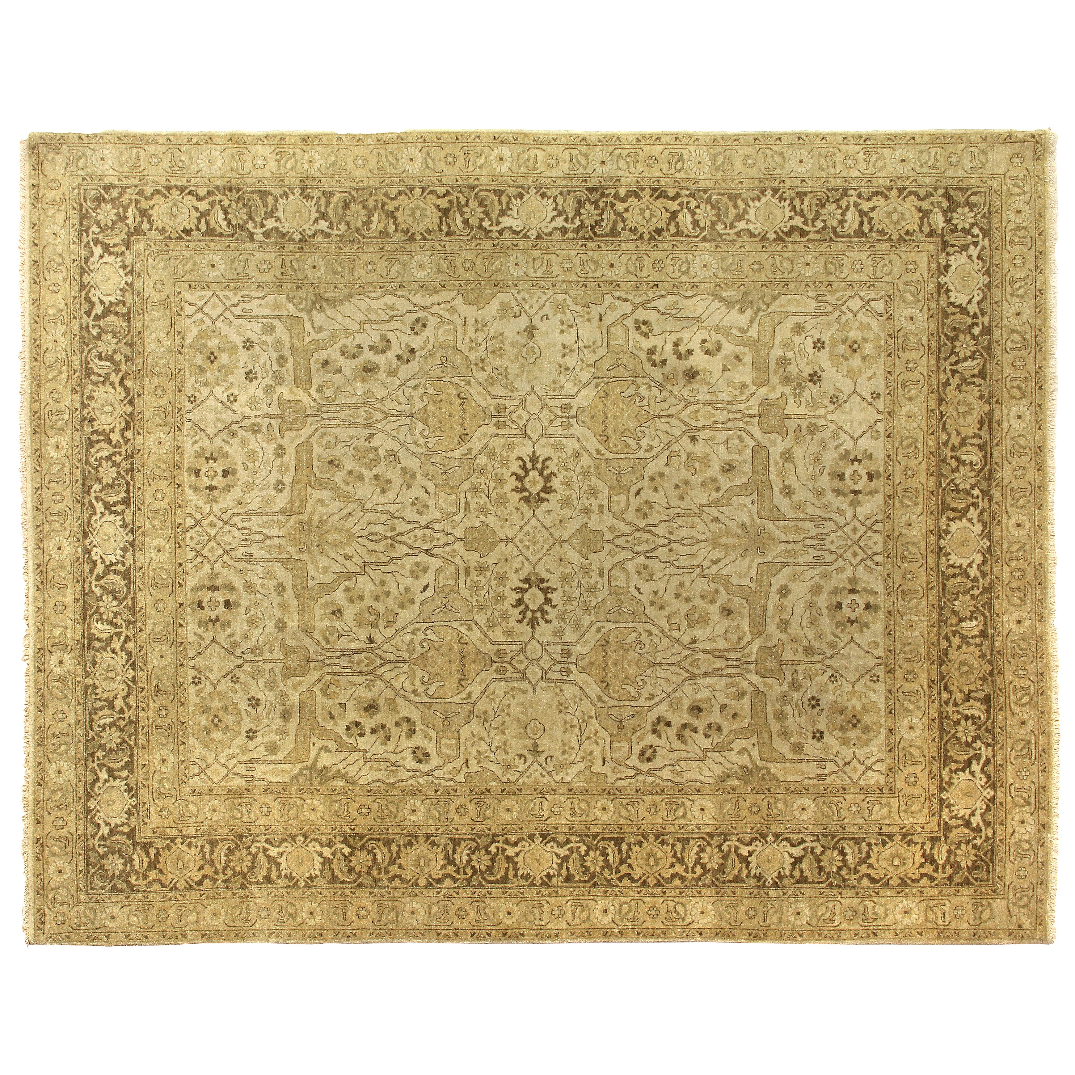 light blue and beige area rug