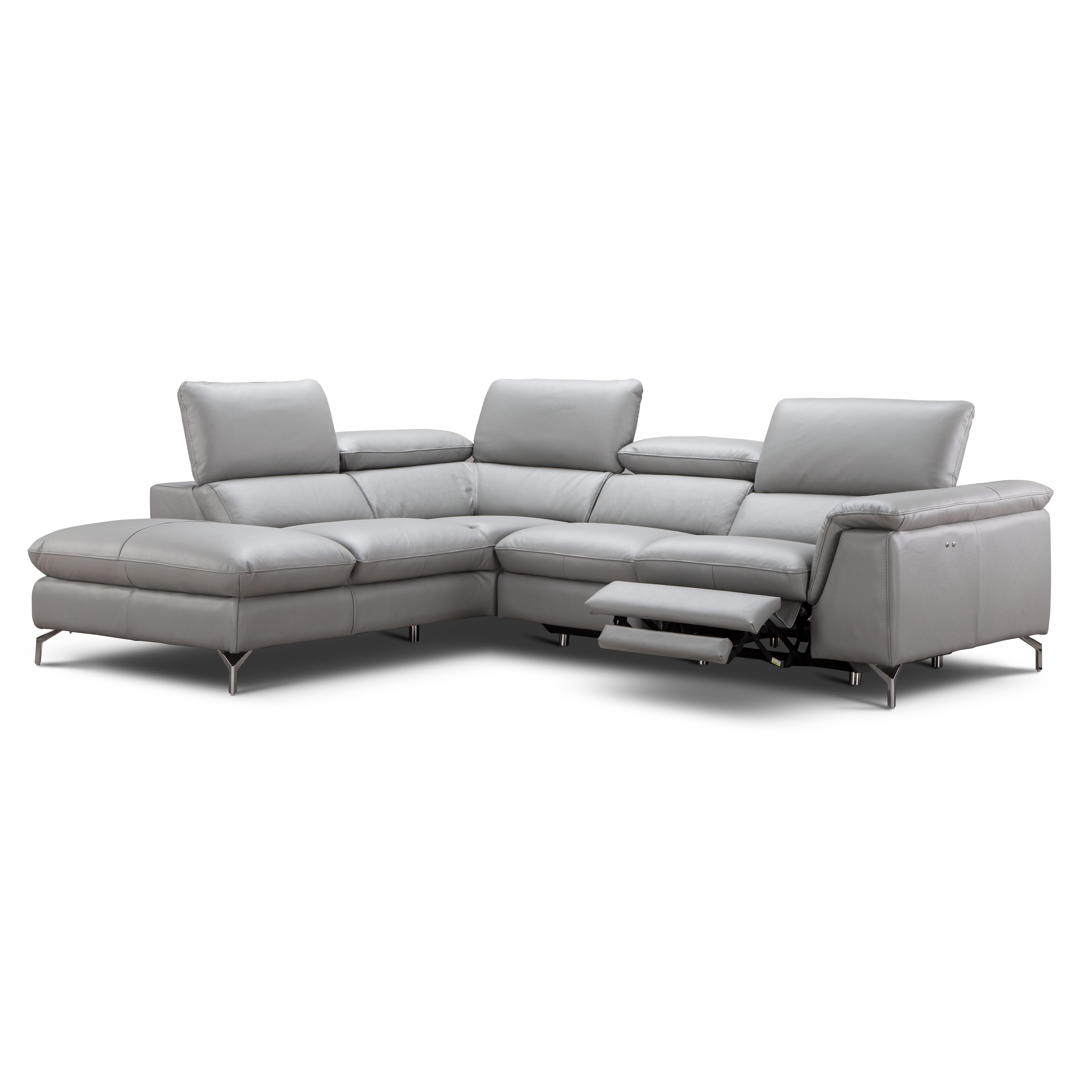 Orren Ellis Allie Leather Sectional & Reviews Wayfair.ca