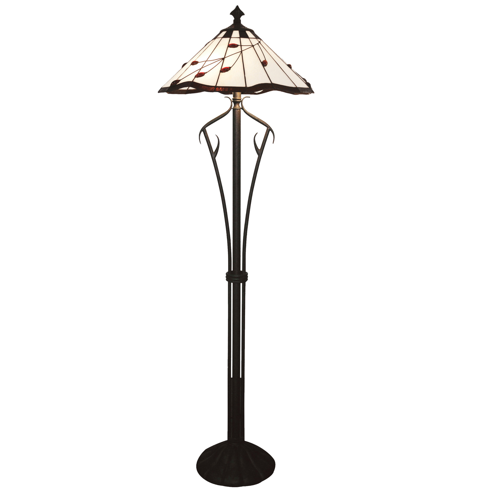 Loxton Lighting Ruby Leaf Tiffany 150cm Floor Lamp & Reviews Wayfair.co.uk