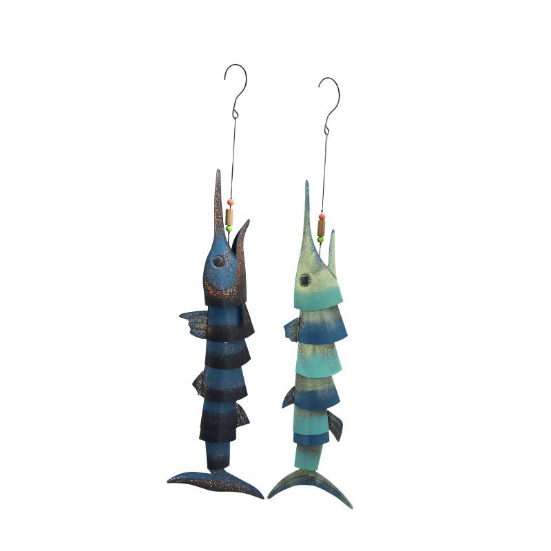 Cole Grey Metal Fish Wind Chime Reviews Wayfair Cole Grey Metal Fish Wind Chime