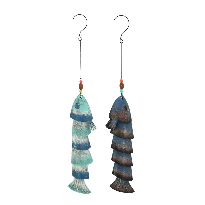 Cole Grey Metal Fish Wind Chime Wayfair Cole Grey Metal Fish Wind Chime
