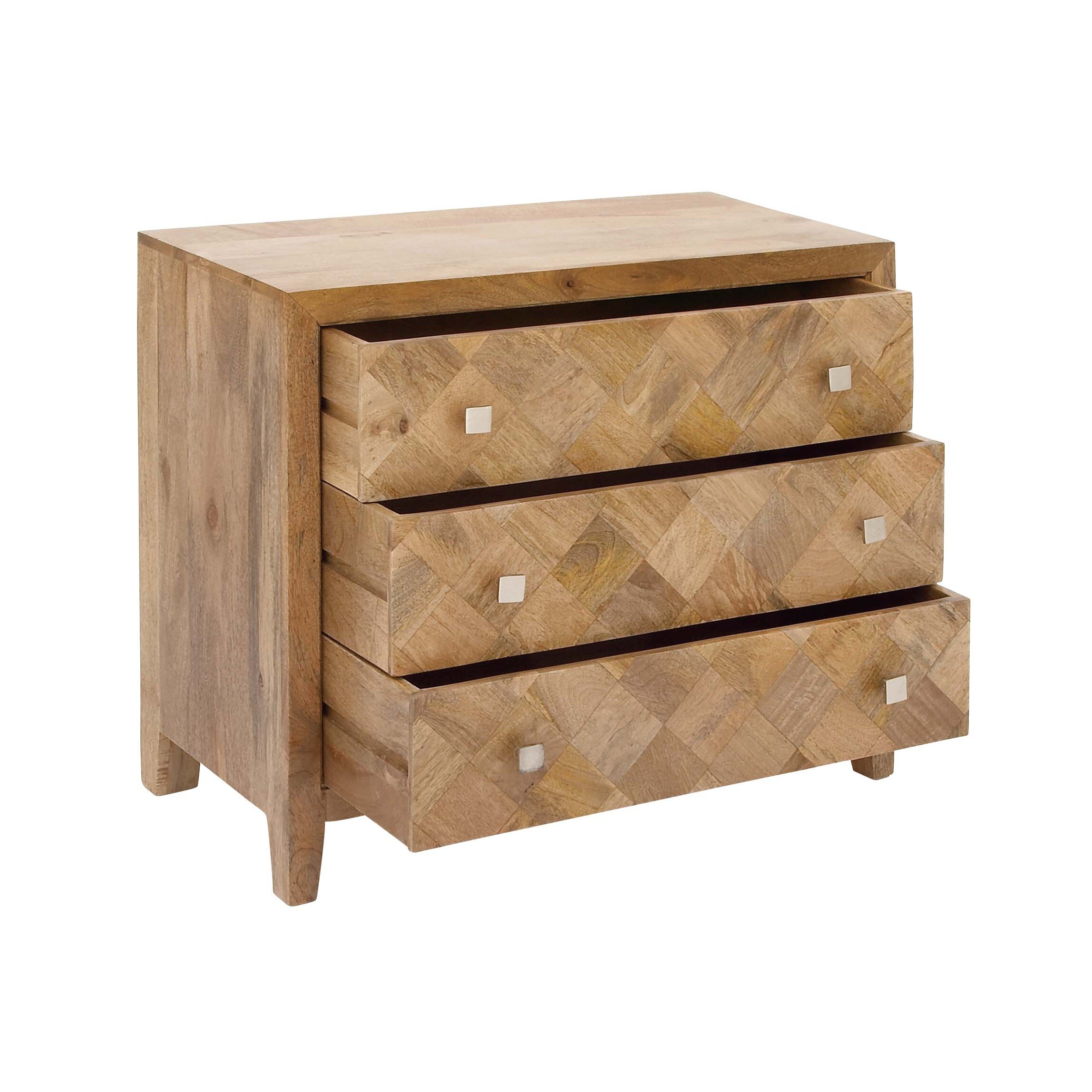 Cole & Grey 3 Drawer Wood Accent Chest | Wayfair - Cole & Grey 3 Drawer Wood Accent Chest