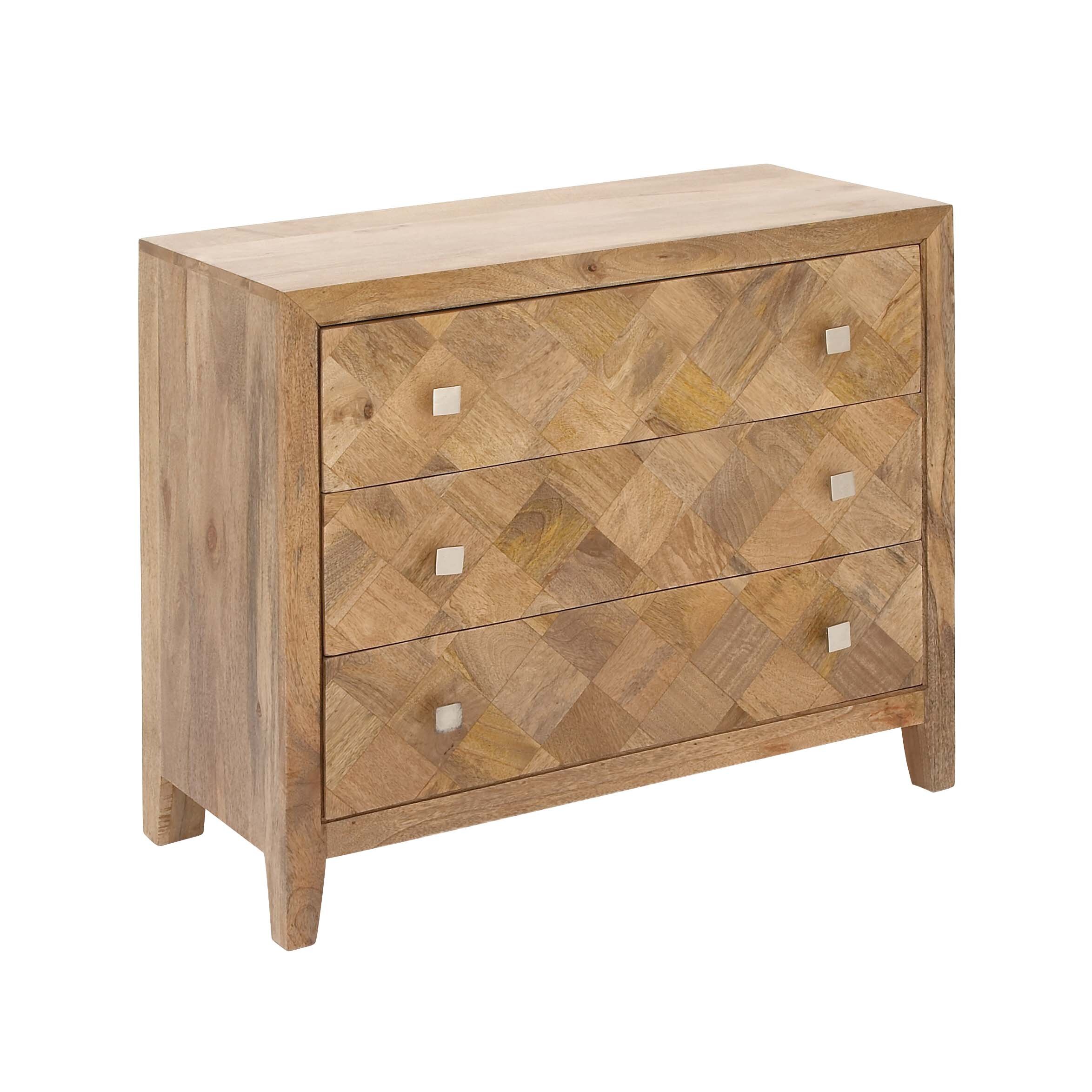 Cole & Grey 3 Drawer Wood Accent Chest | Wayfair - Cole & Grey 3 Drawer Wood Accent Chest