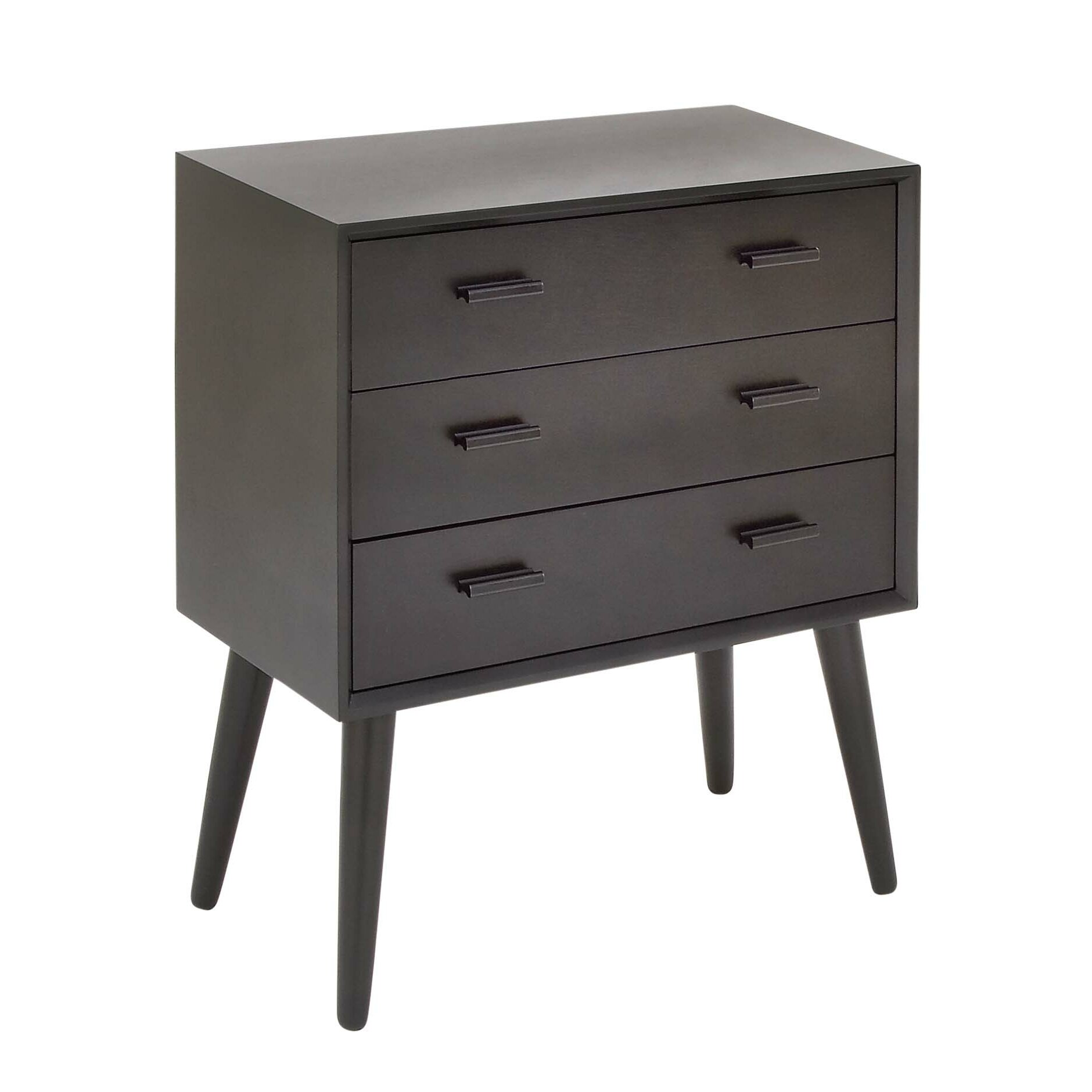 Cole & Grey 3 Drawer Wood Accent Chest | Wayfair - Cole & Grey 3 Drawer Wood Accent Chest