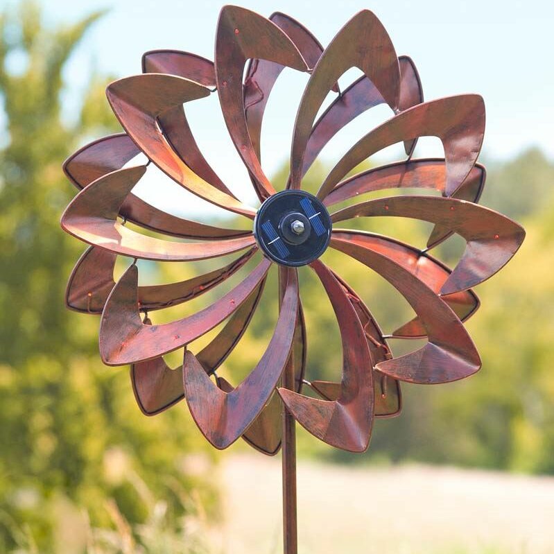 Plow & Hearth Solar Led Flower Spinner & Reviews | Wayfair