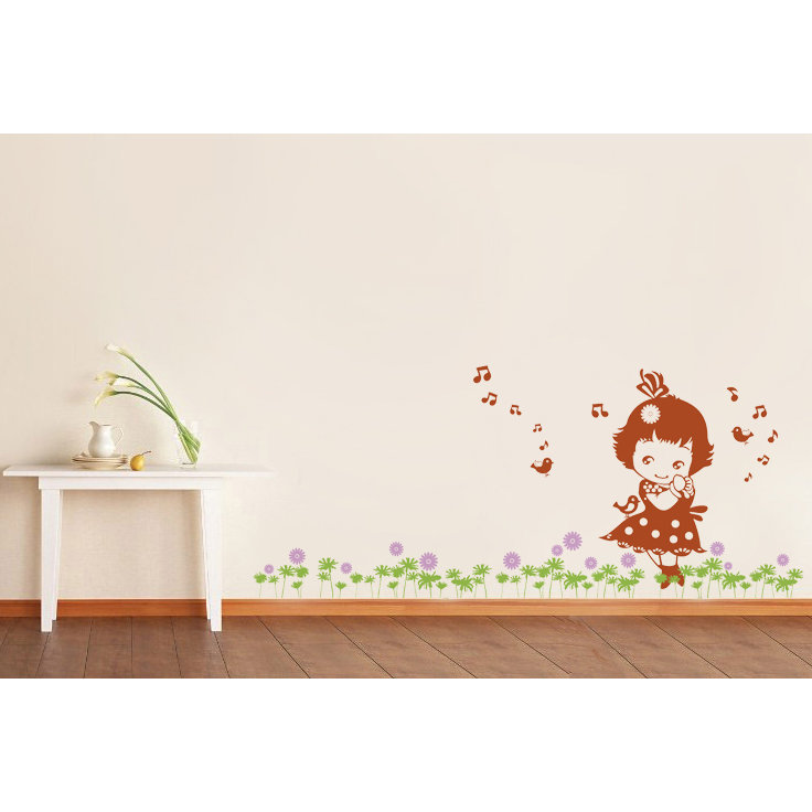 Pop Decors Lovely Little Girl Wall Decal Wayfair
