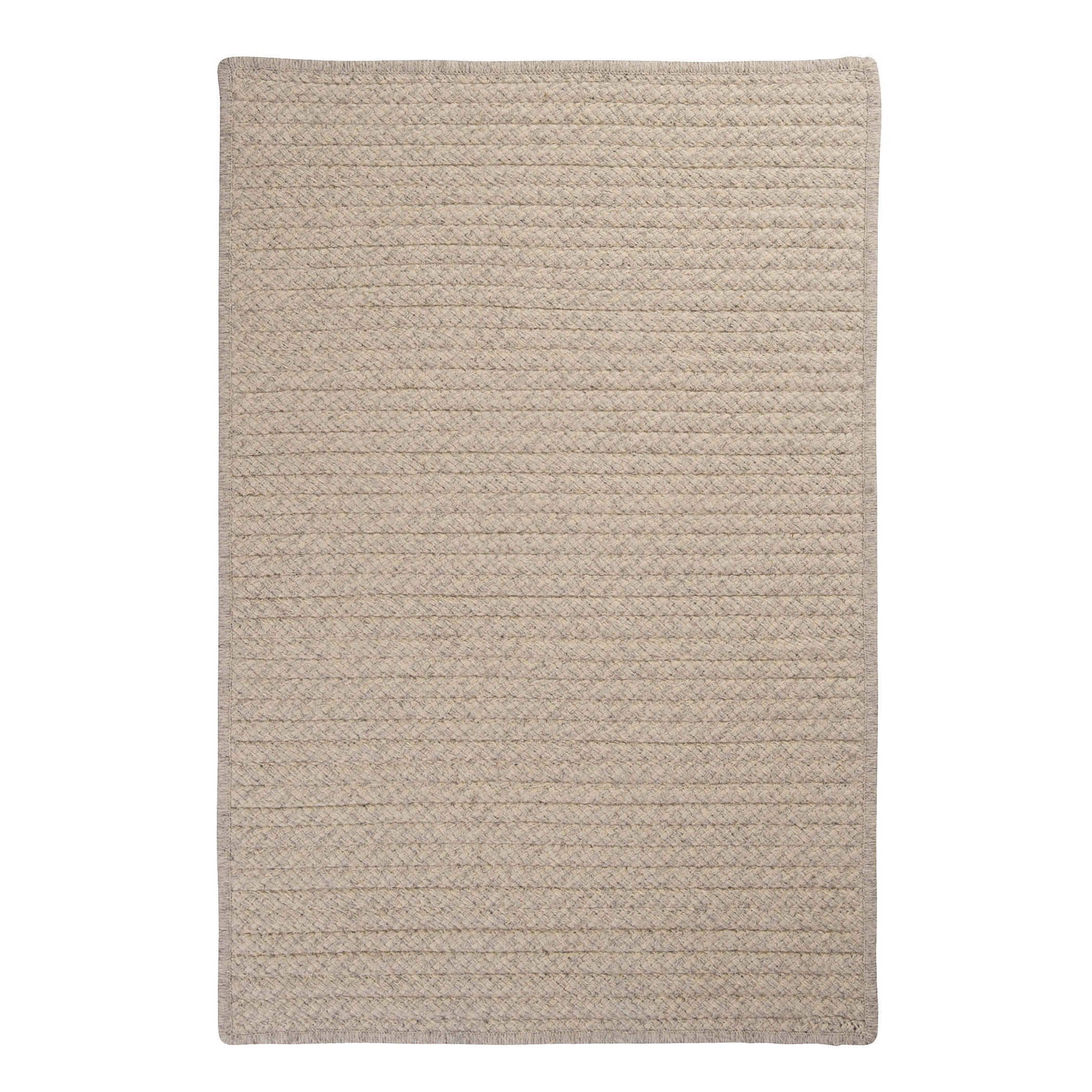 Colonial Mills Natural Wool Houndstooth Braided Cream Area Rug