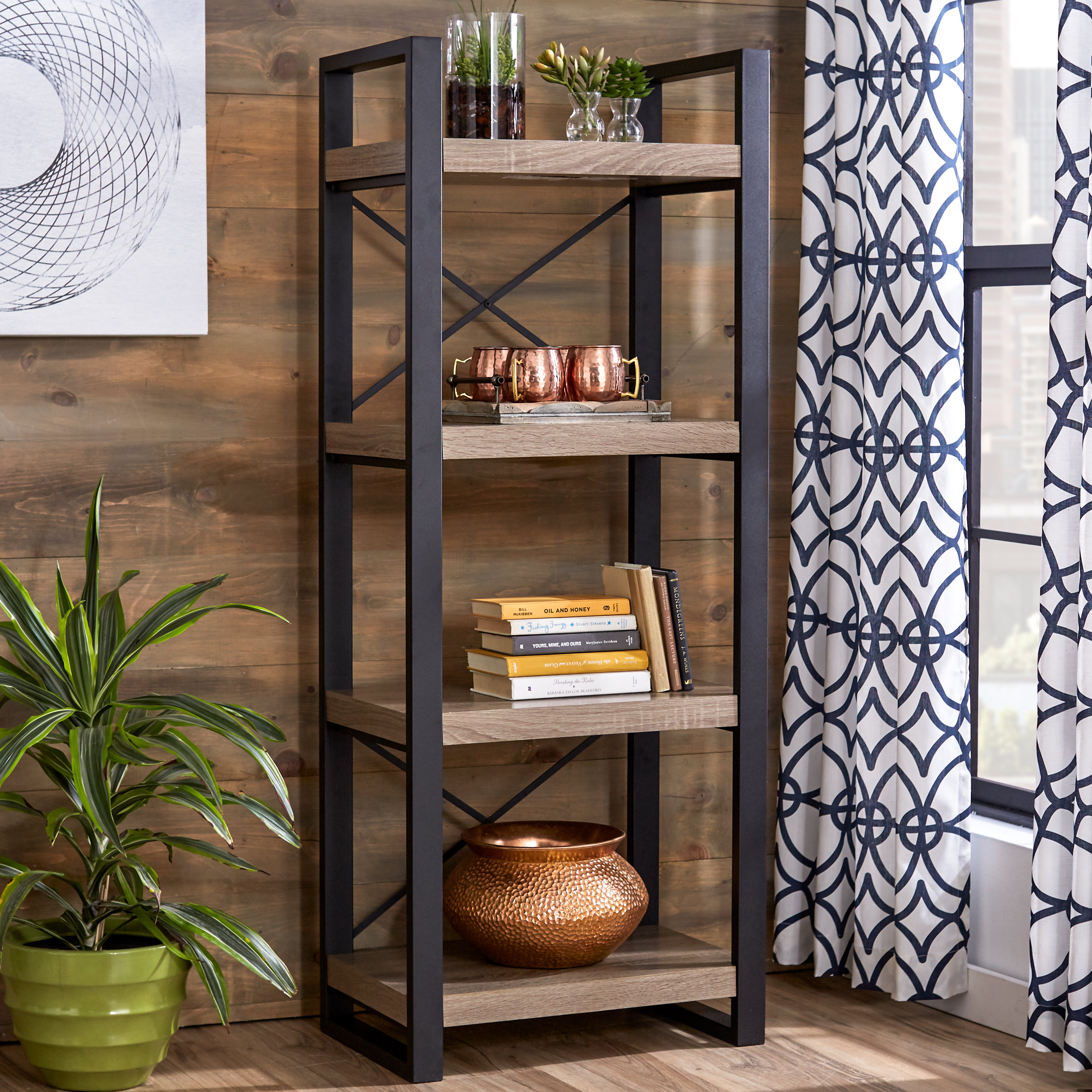 Mercury Row Theodulus 62" Etagere Bookcase & Reviews Wayfair