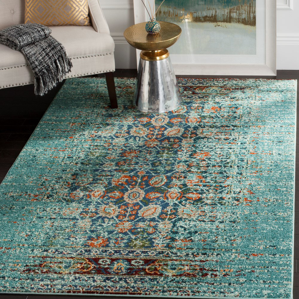 Mercury Row Artemis Aqua Area Rug & Reviews Wayfair.ca