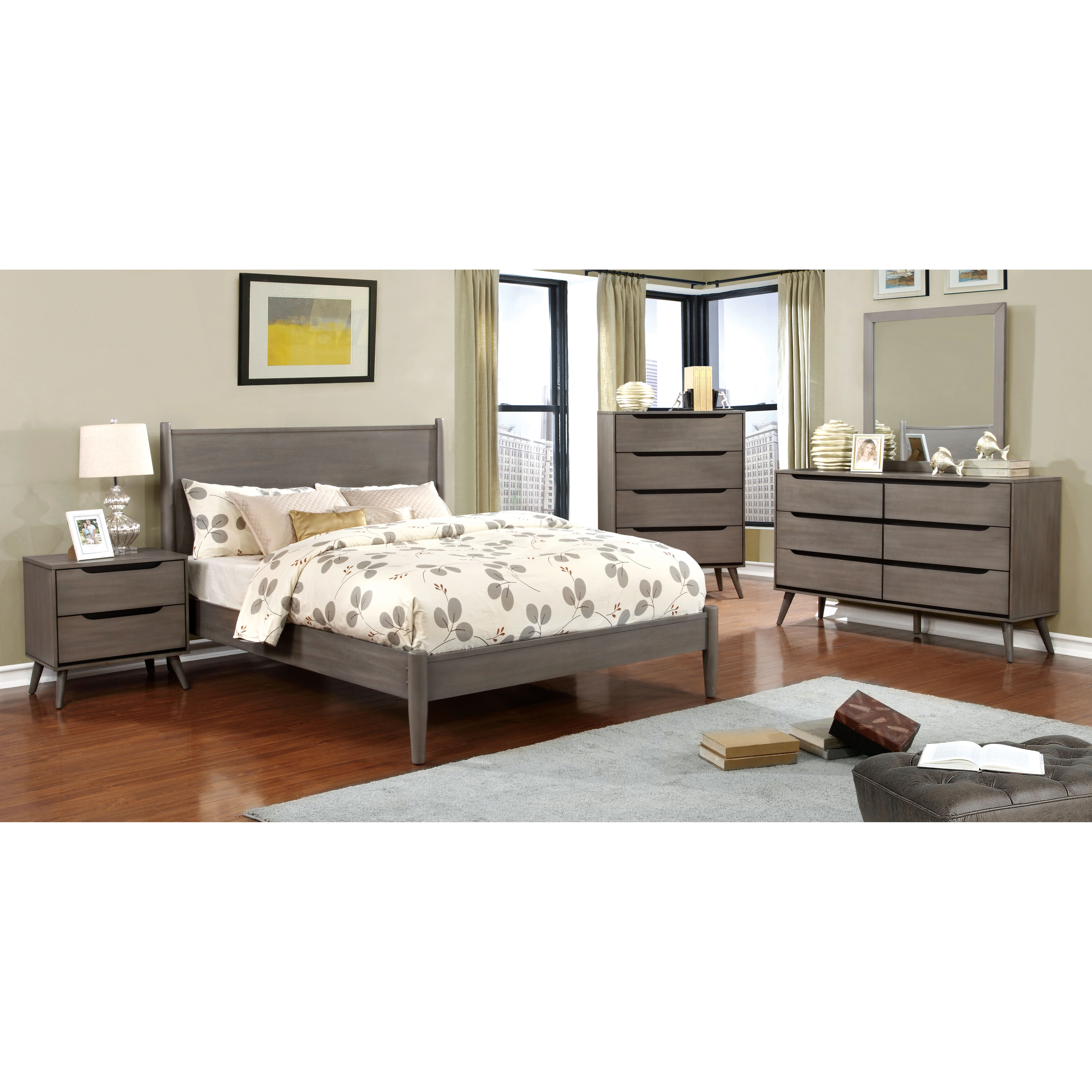 Mercury Row Mason MidCentury Modern Platform Customizable Bedroom Set
