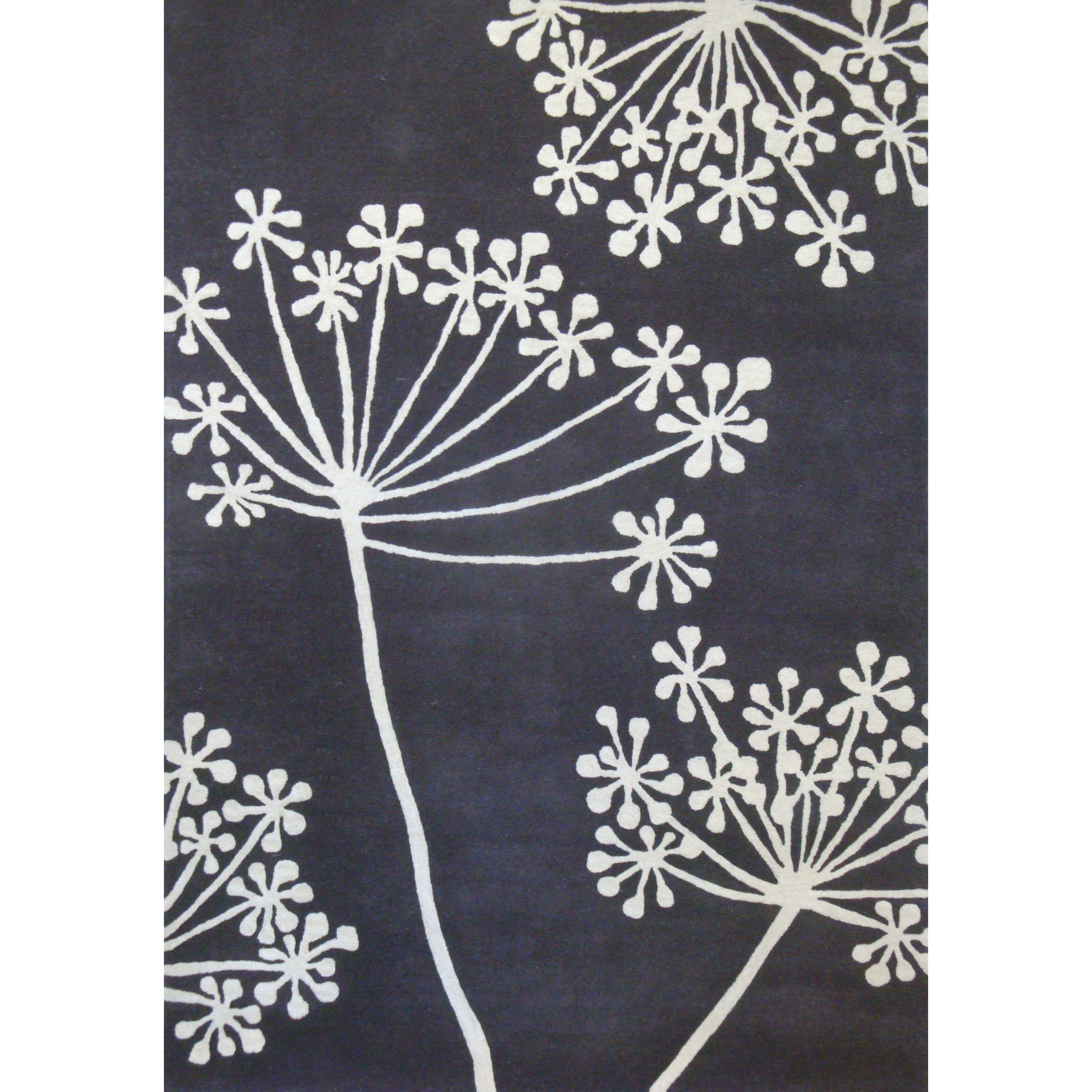 Foreign Accents Boardwalk HandTufted Pewter / White Area Rug Wayfair