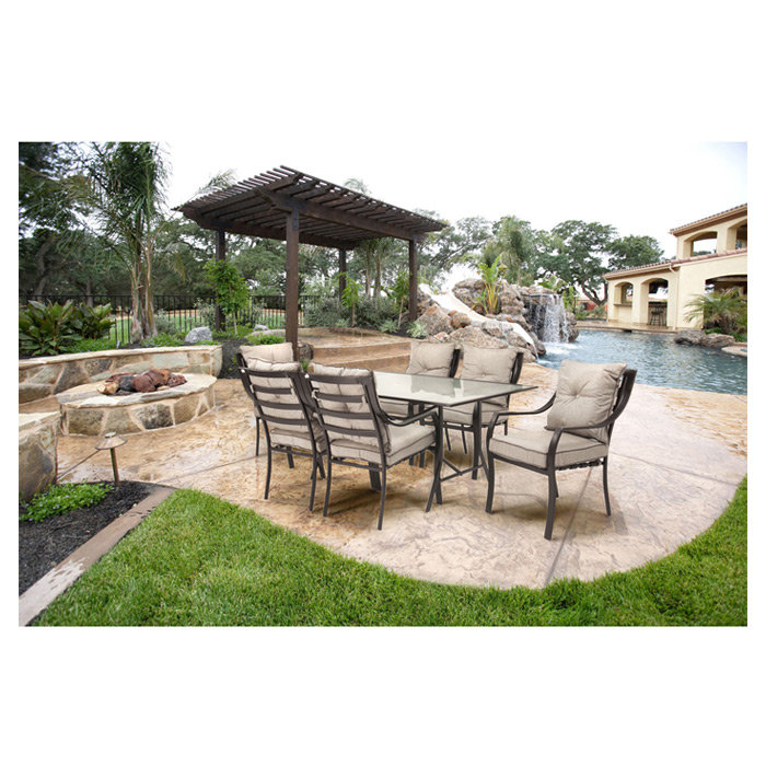 Red Barrel Studio Afton 7 Piece Outdoor Dining Set with Cushion & Reviews Wayfair