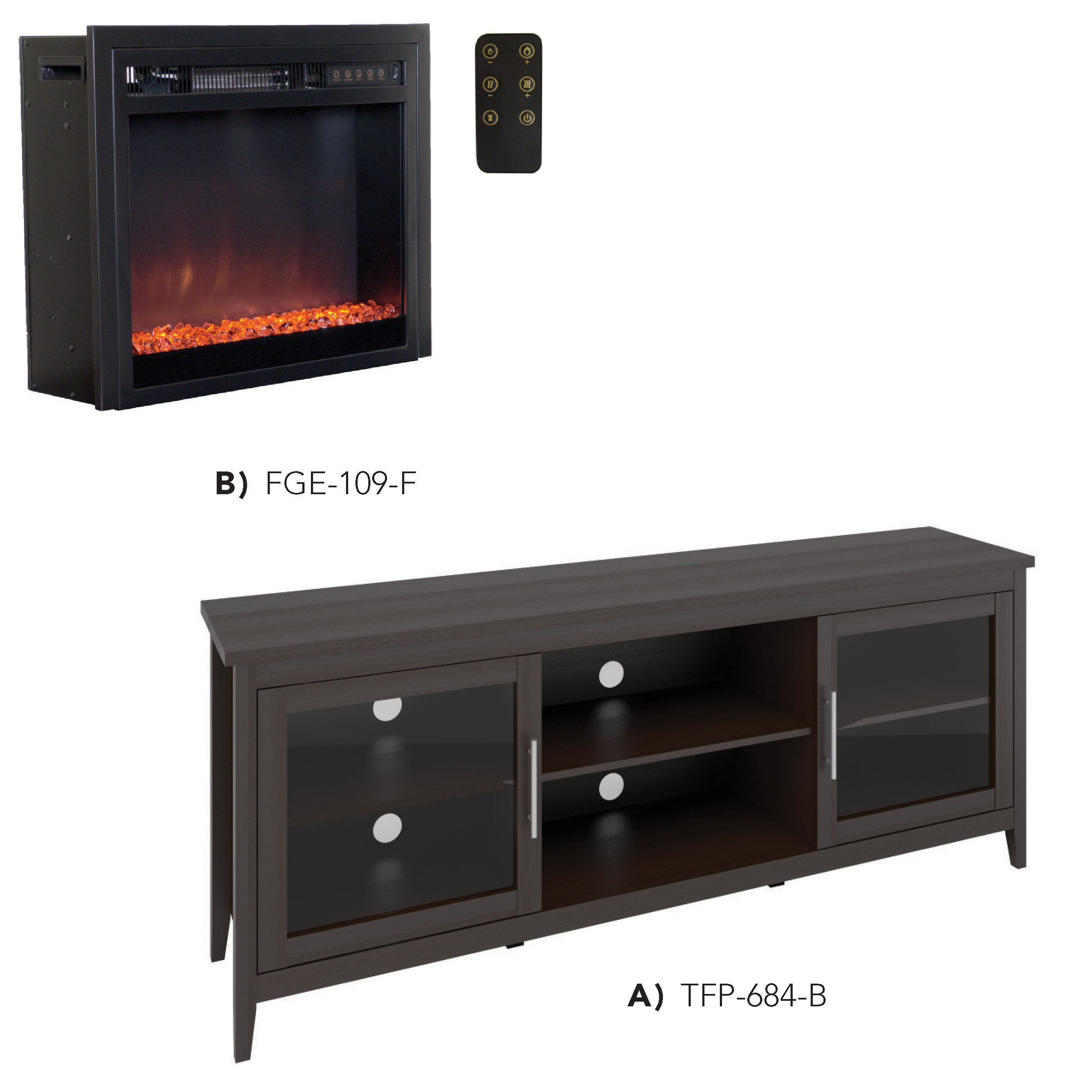 Red Barrel Studio Starkville TV Stand with Electric Fireplace & Reviews