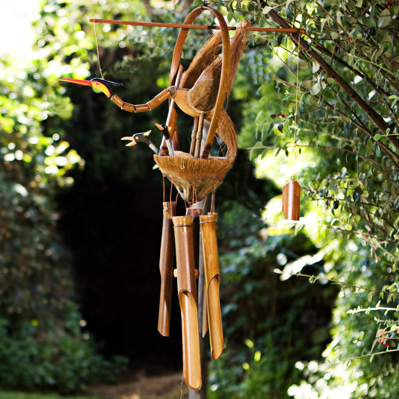 My Spirit Garden Dancing Bird Bamboo Wind Chime Reviews Wayfair My Spirit Garden Dancing Bird Bamboo Wind Chime