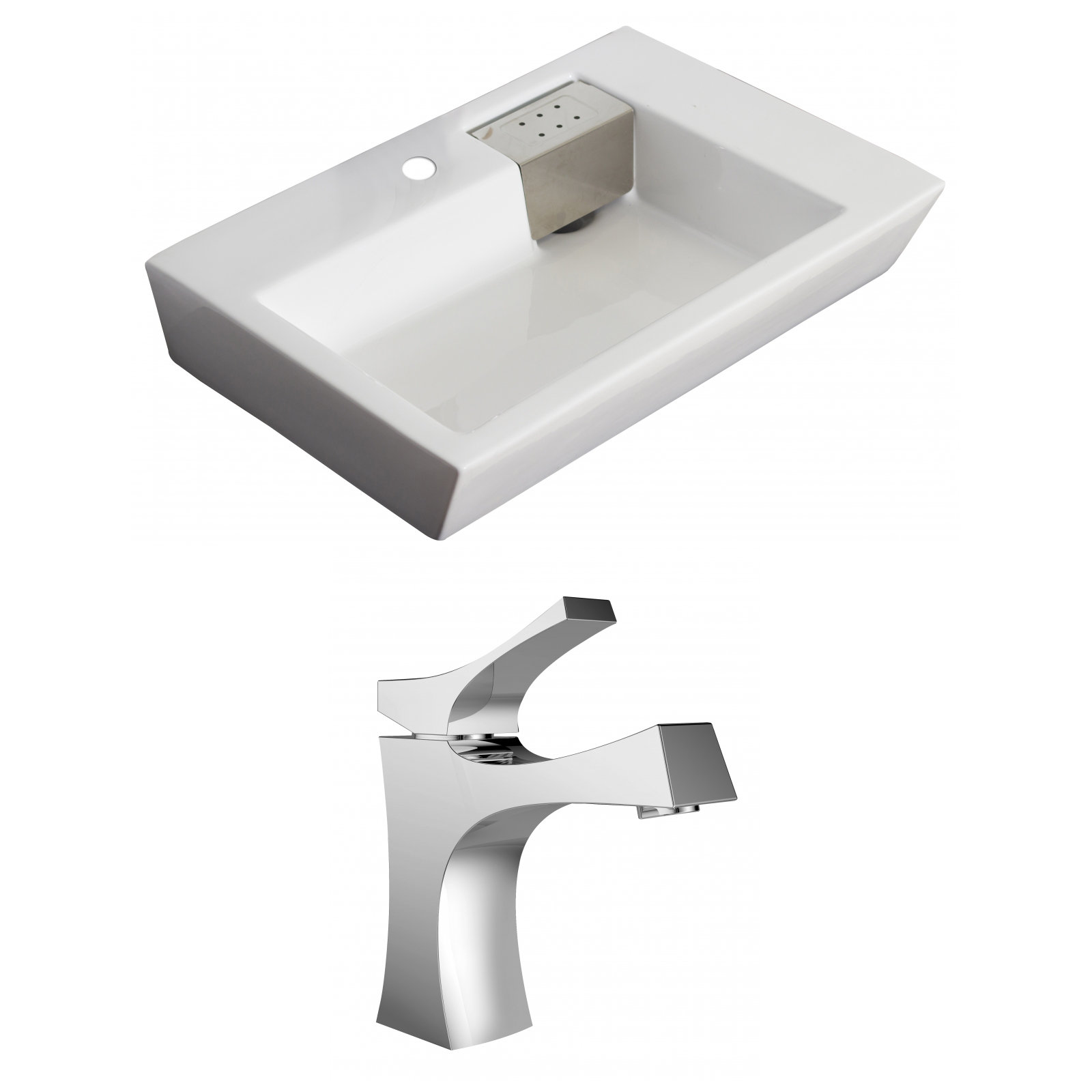 American Imaginations Rectangle Vessel Sink with Overflow Wayfair