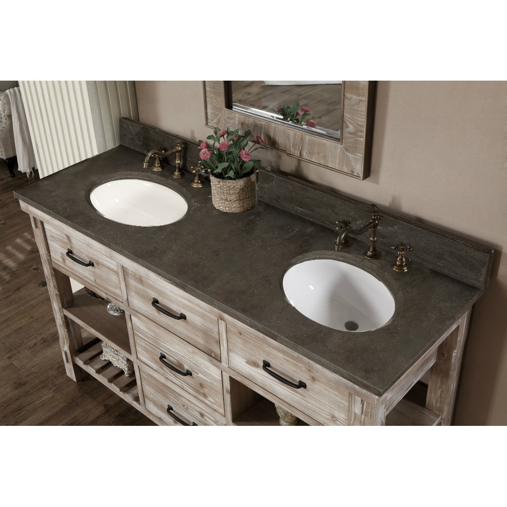 InFurniture WK Series 61" Double Bathroom Vanity Set & Reviews Wayfair