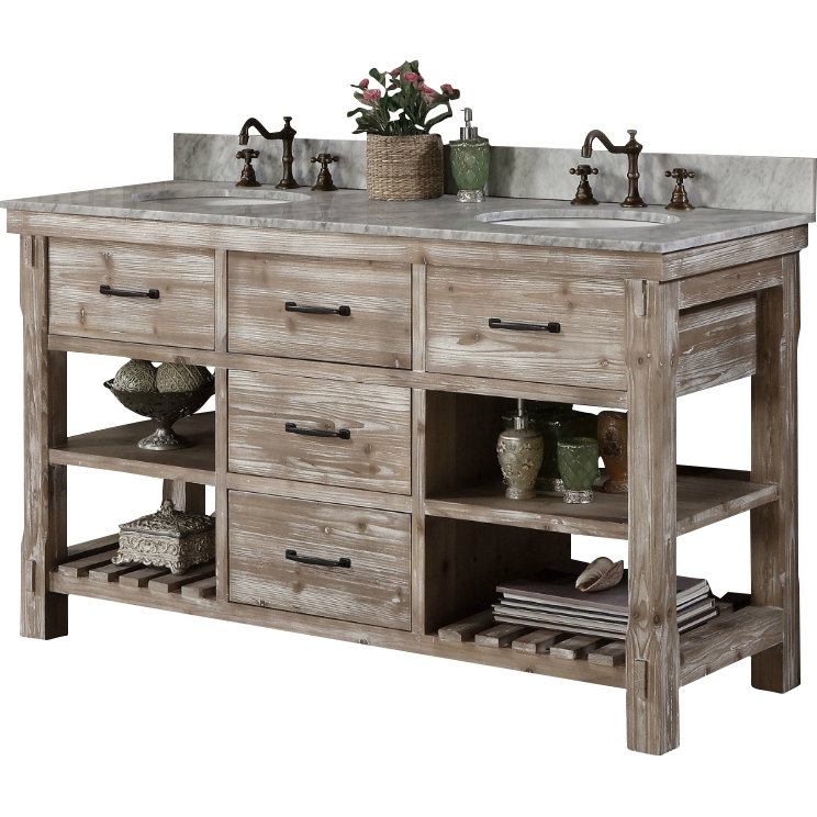 InFurniture WK Series 61" Double Bathroom Vanity Set & Reviews Wayfair