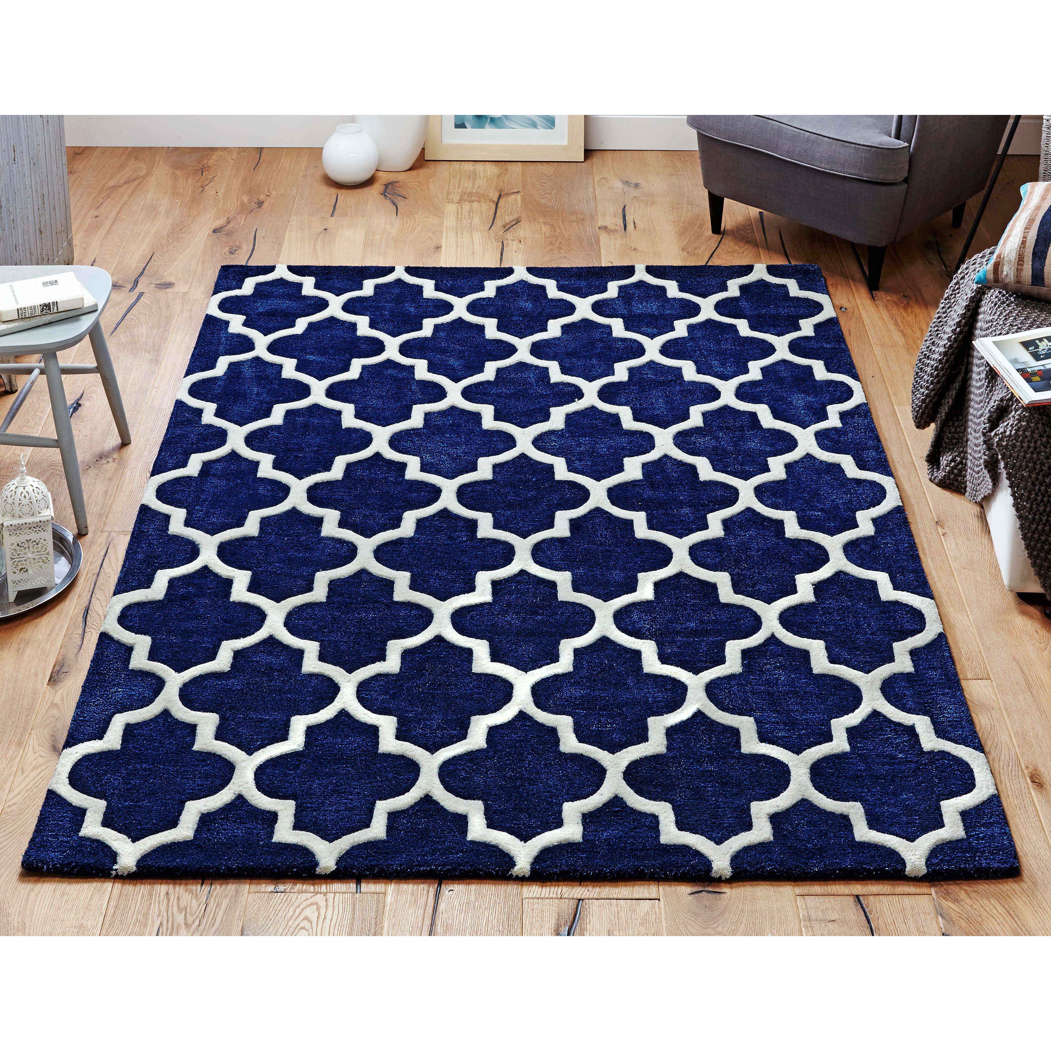 Oriental Weavers Arabesque HandTufted Blue Area Rug & Reviews Wayfair UK