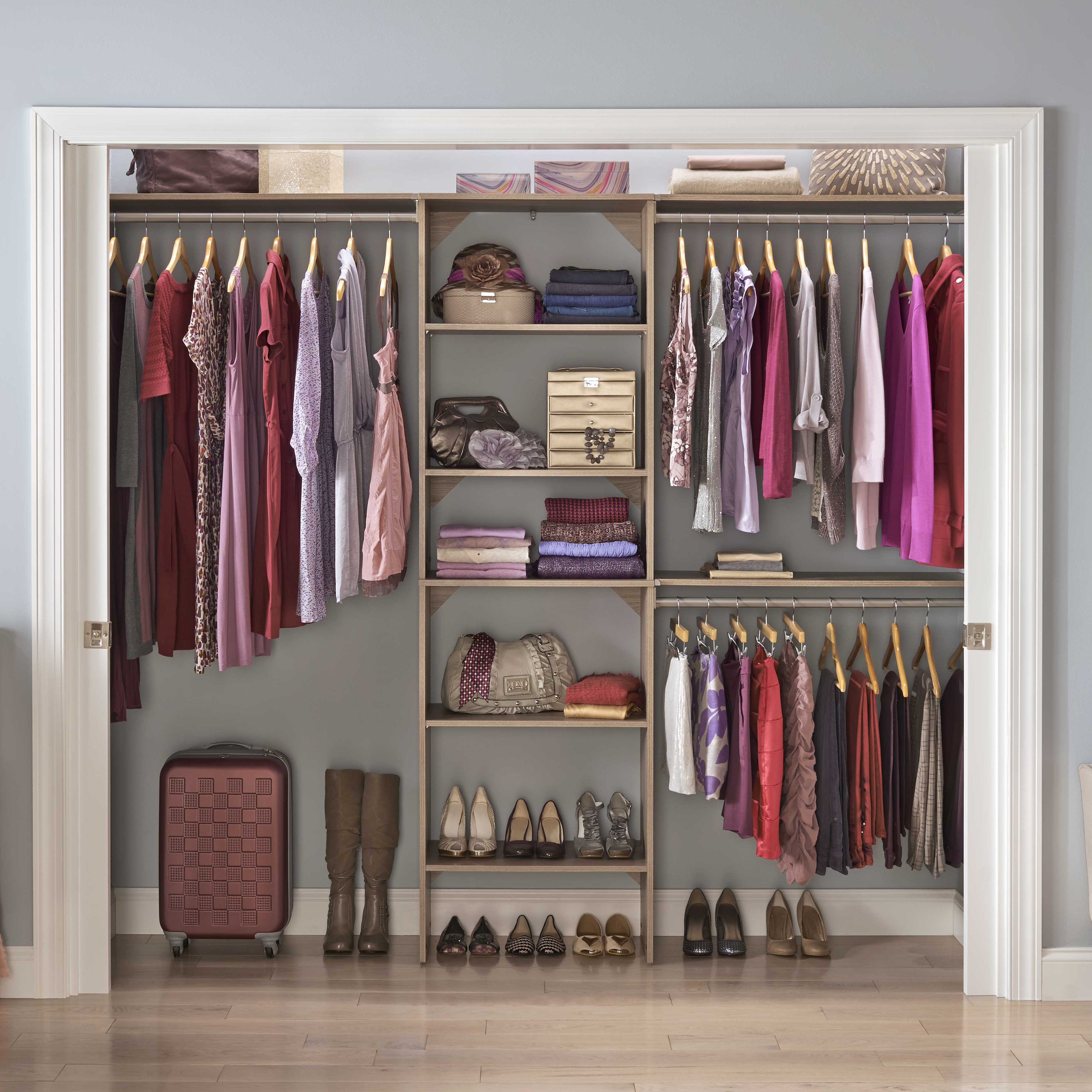 ClosetMaid SuiteSymphony 84"W 120"W Closet System with Top Shelves