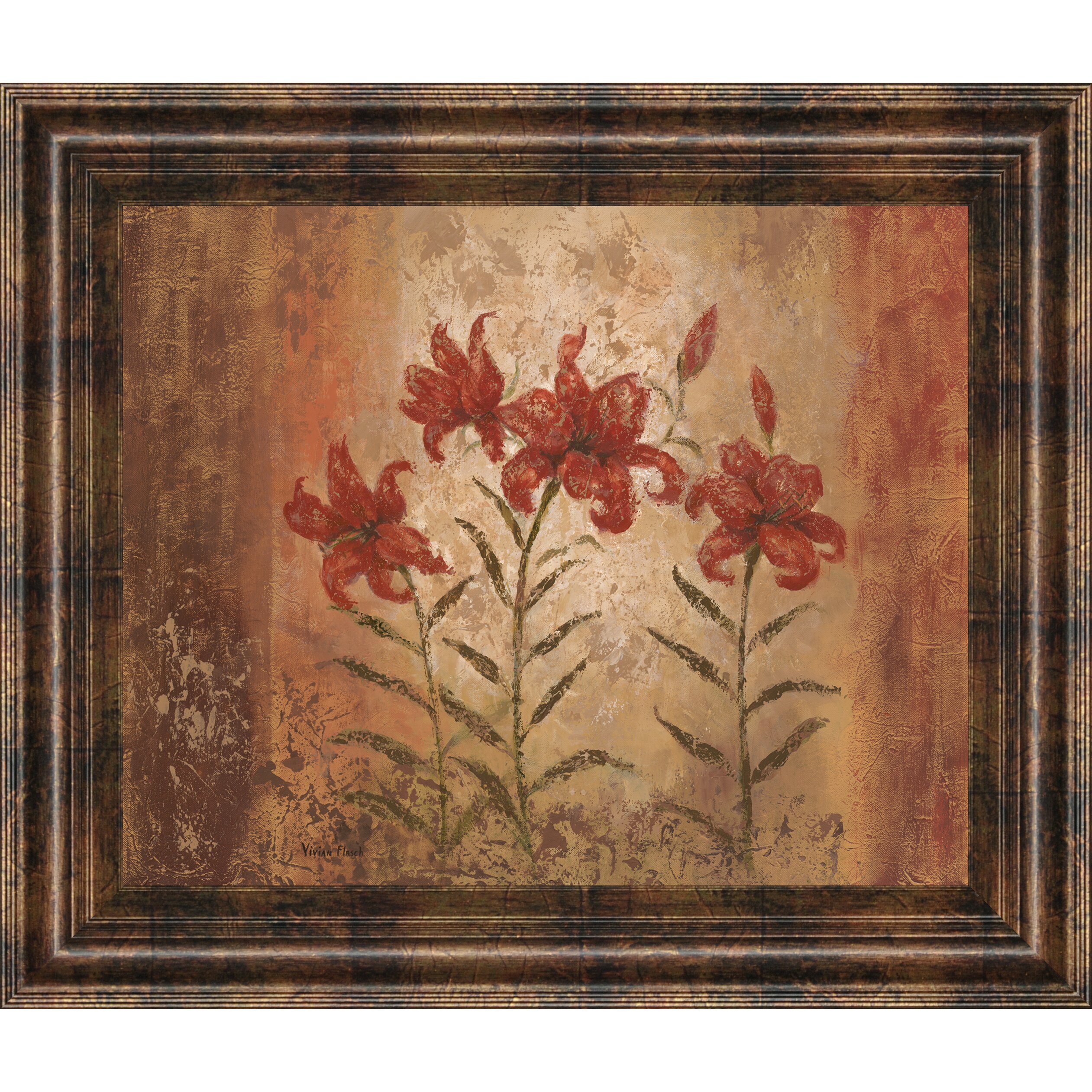 ClassyArtWholesalers The Lily Style by Vivian Flasch Framed Painting ...