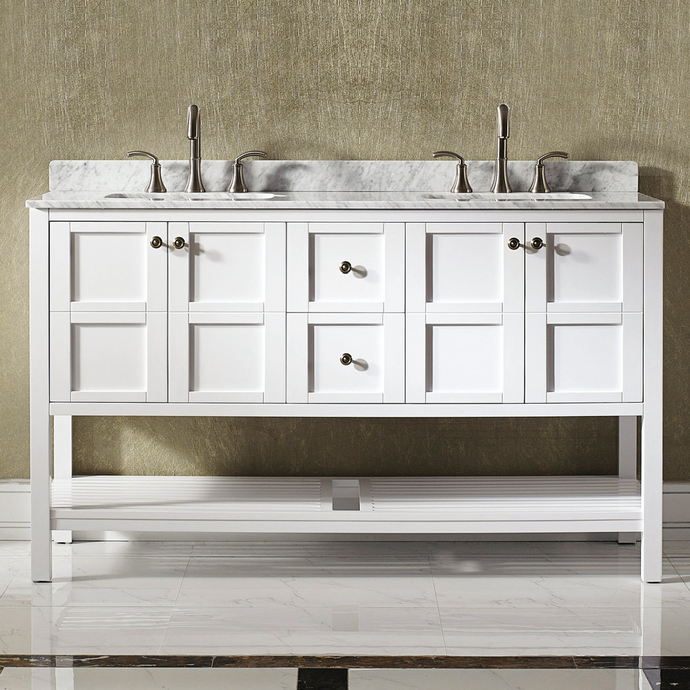 Double Vanities You Ll Love Wayfair Florence 60 Double Bathroom Vanity Set