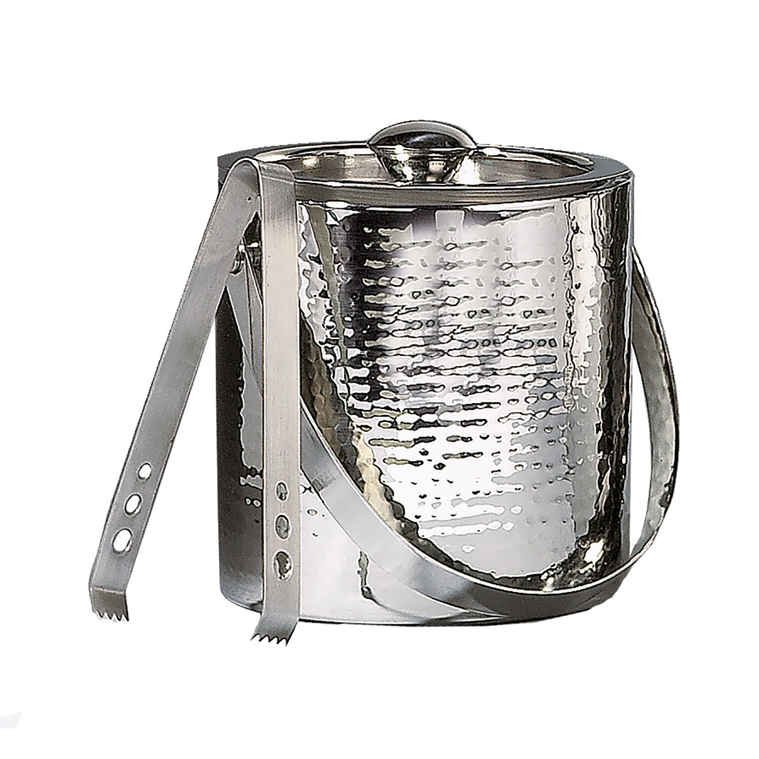 Elegance by Leeber Hammered Stainless Steel Doublewall Ice Bucket