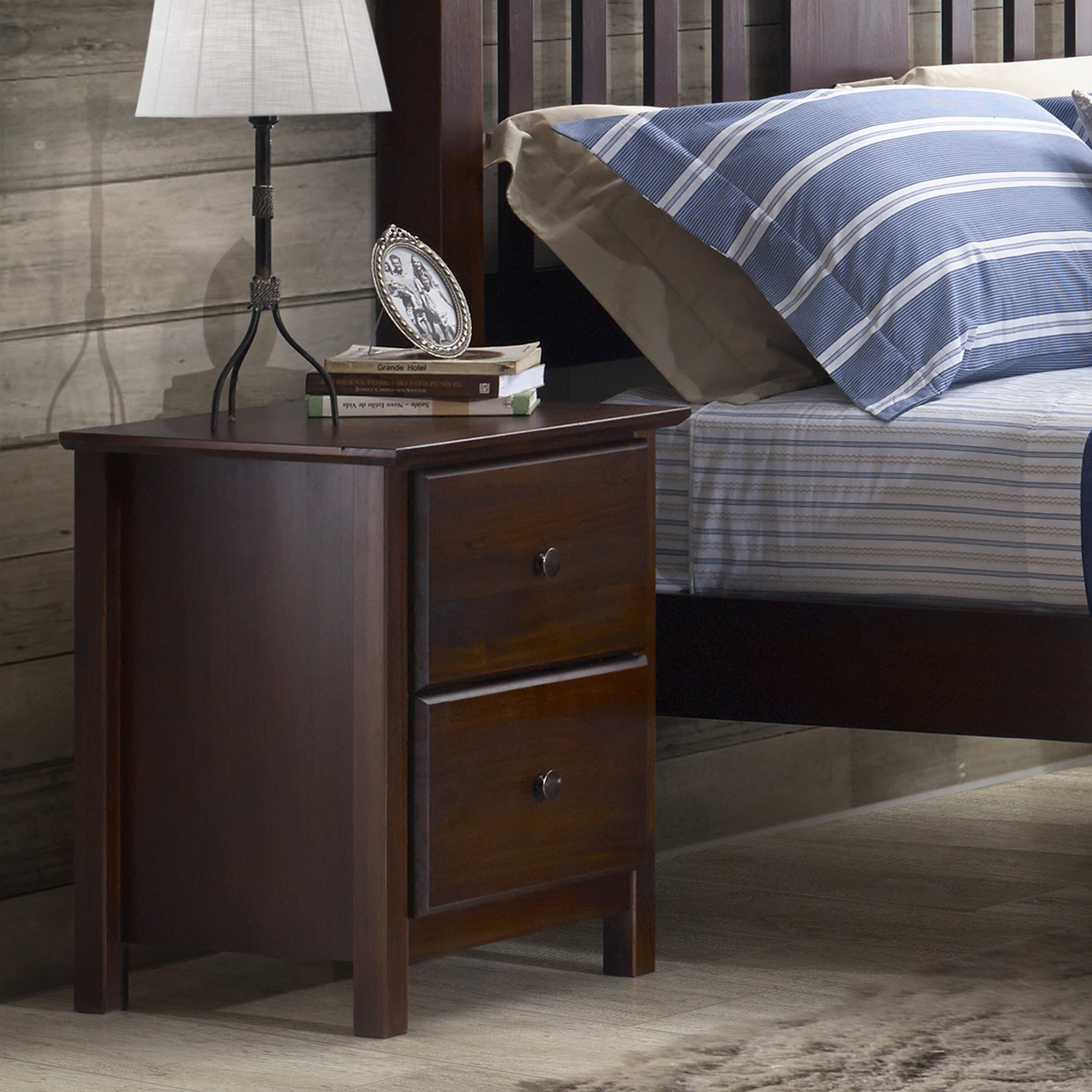 Nightstands & Bedside Tables You'll Love | Wayfair - Shaker 2 Drawer Nightstand