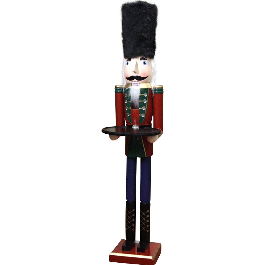 Northlight Decorative Solider Wooden Christmas Nutcracker Butler with ...