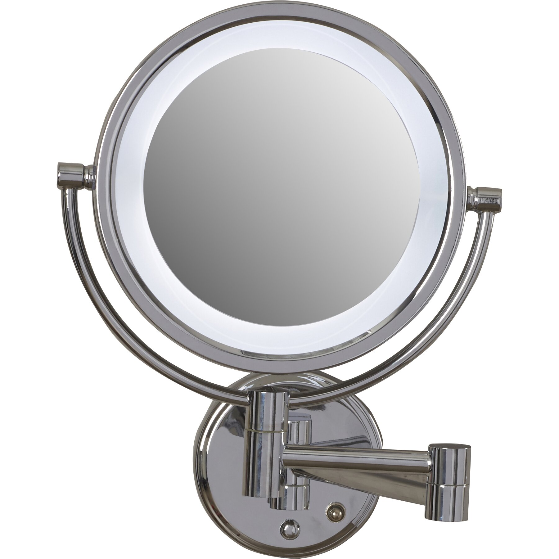 Darby Home Co Whitehill Dual Sided Wall Mount Lighted Mirror ... - Darby Home Co® Whitehill Dual Sided Wall Mount Lighted Mirror