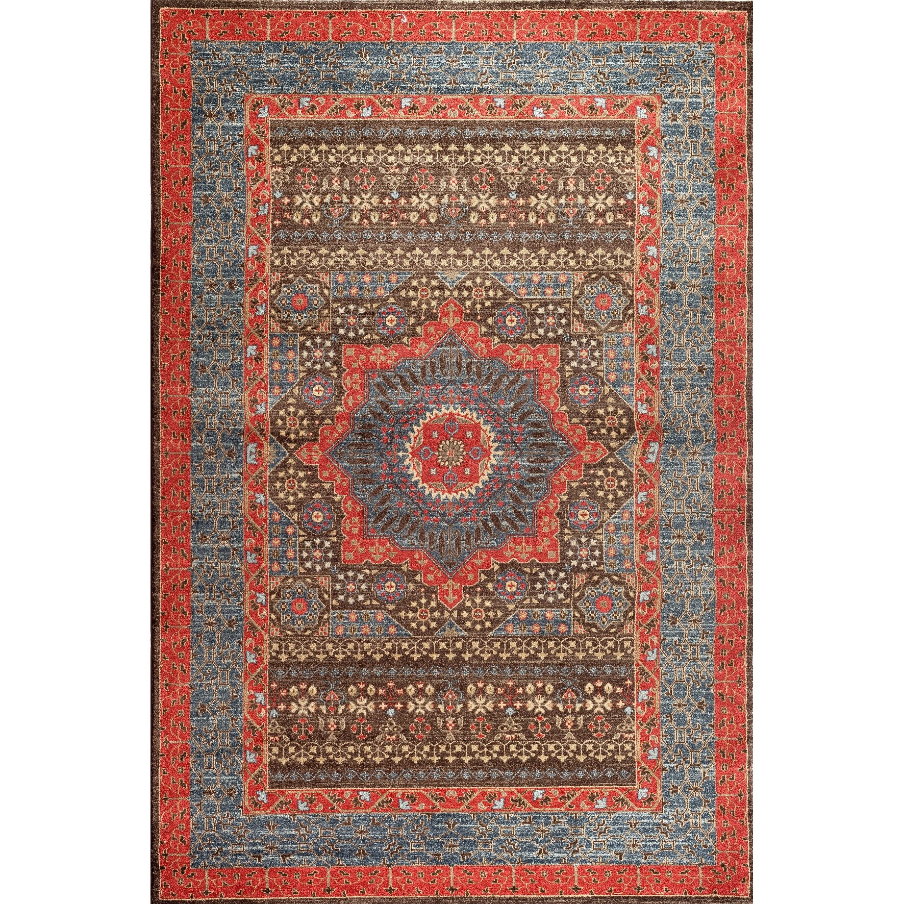 blue and red area rug