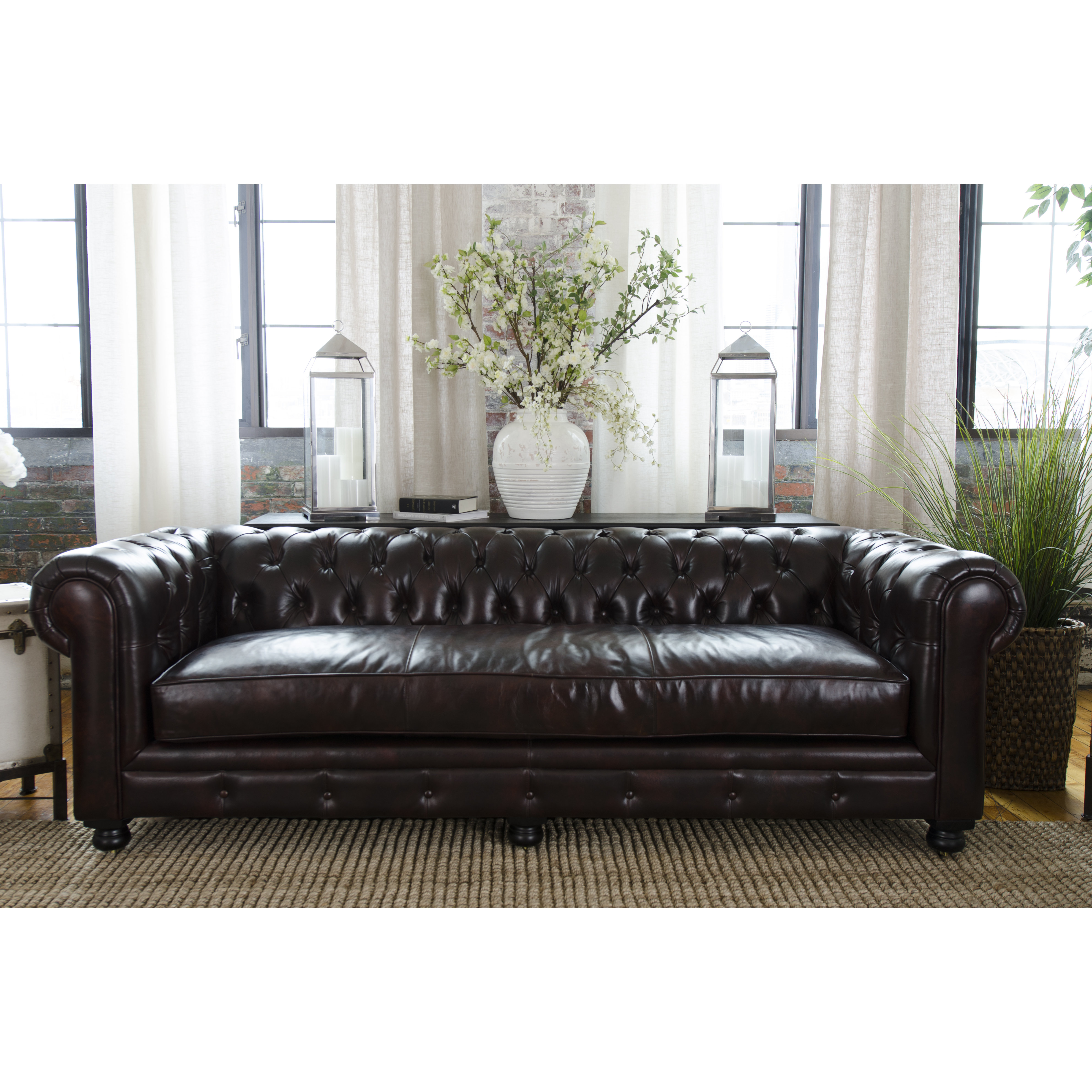 Darby Home Co Fiske Top Grain Leather Sofa & Reviews Wayfair