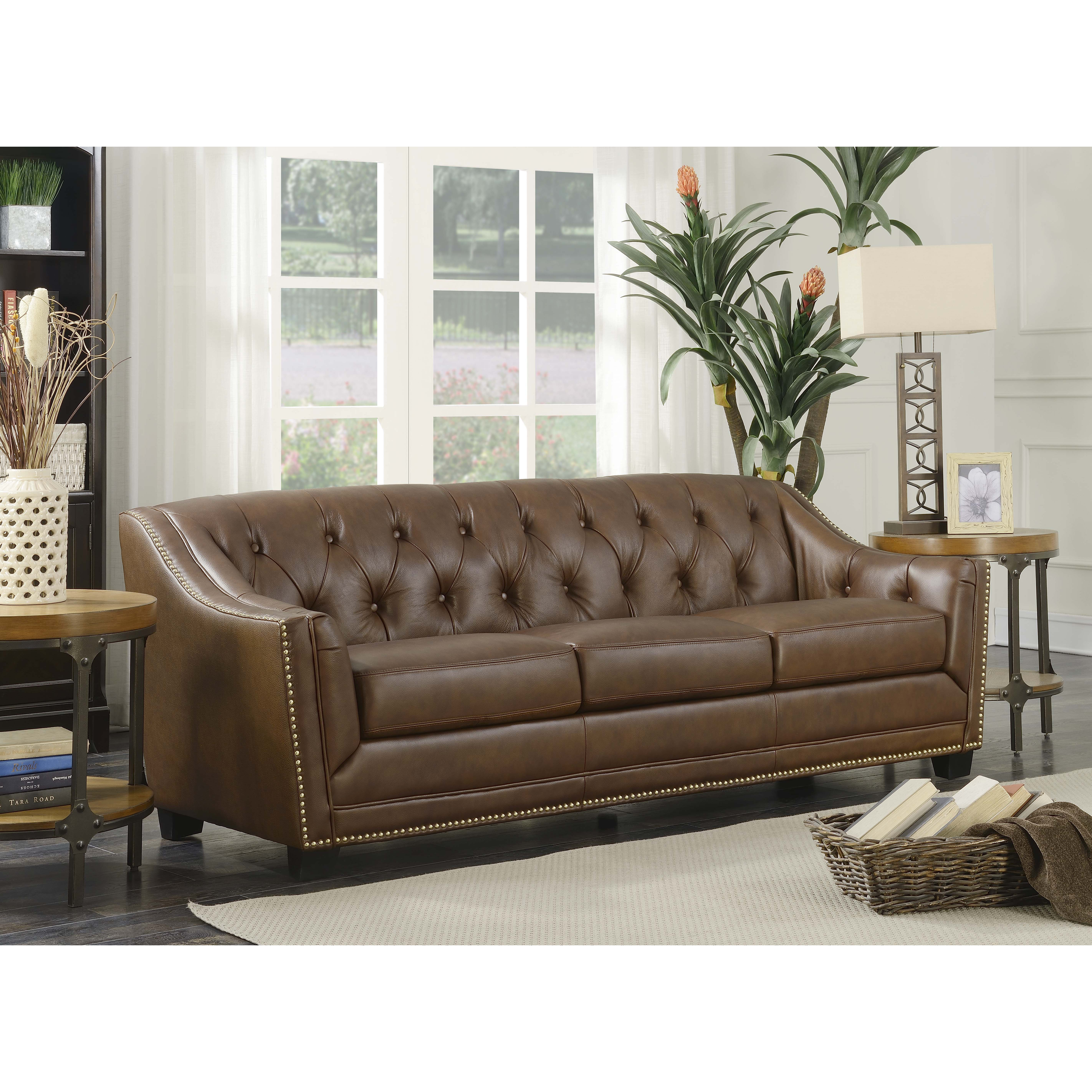 Alice 86" Leather Sofa Joss & Main