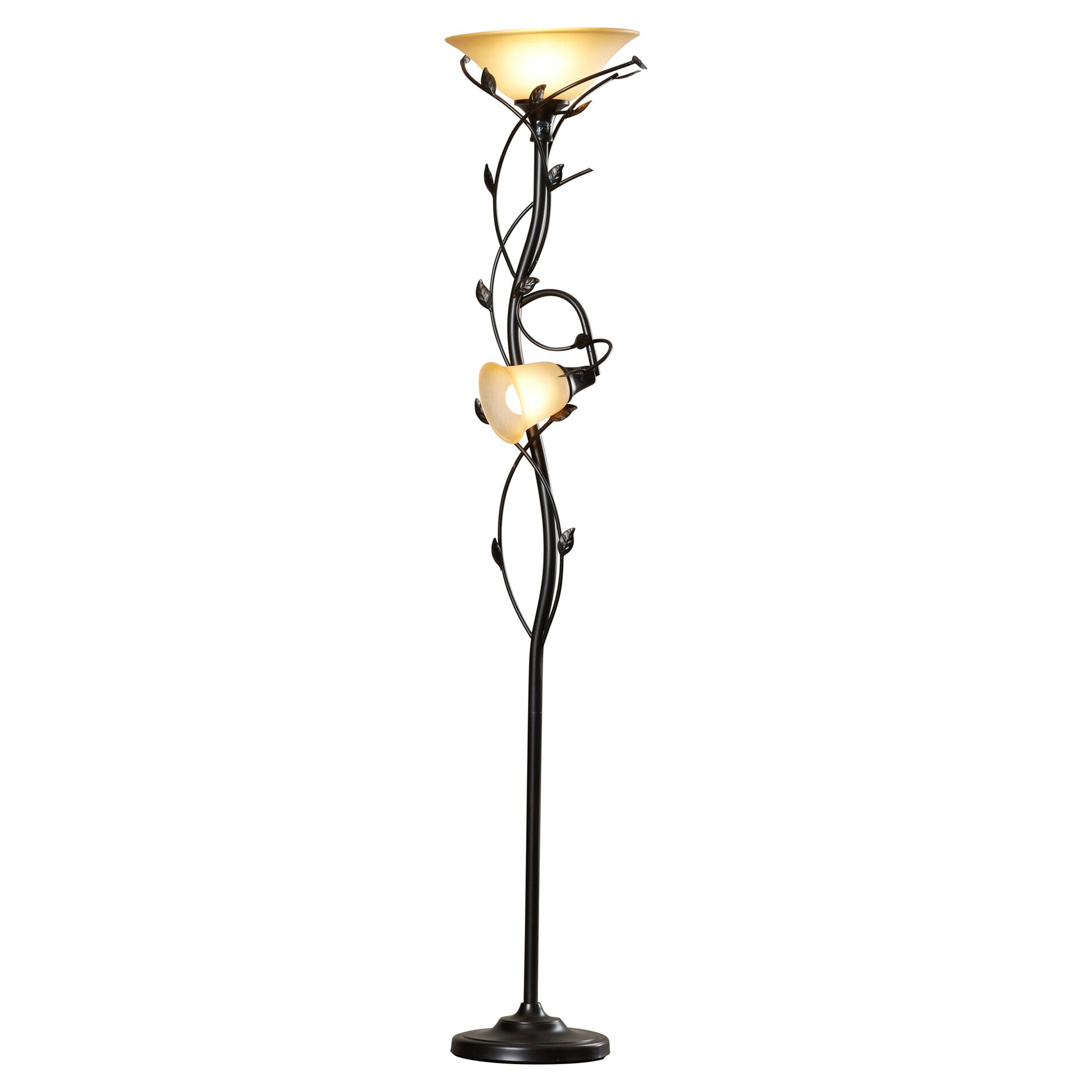 Alcott Hill Crystal 72" LED Torchiere Floor Lamp & Reviews 