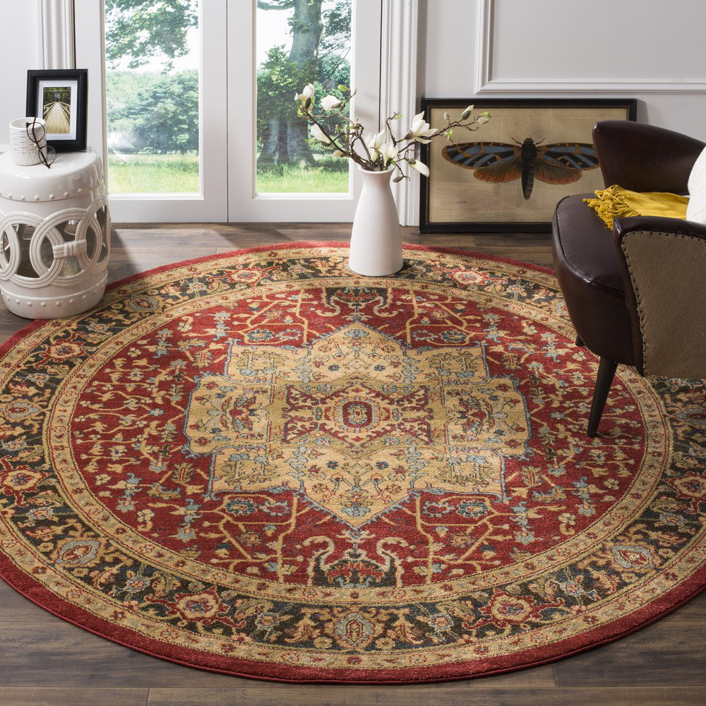 Denton Red/Brown Area Rug & Reviews Joss & Main