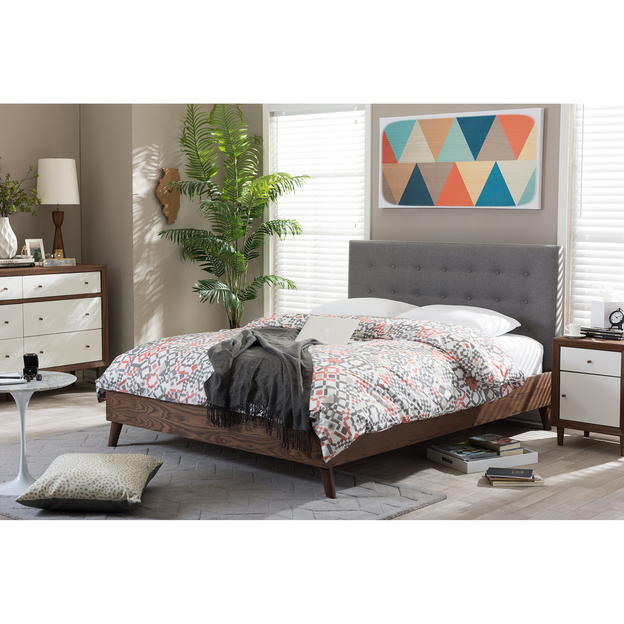 Brayden Studio Smallwood Upholstered Platform Bed ...