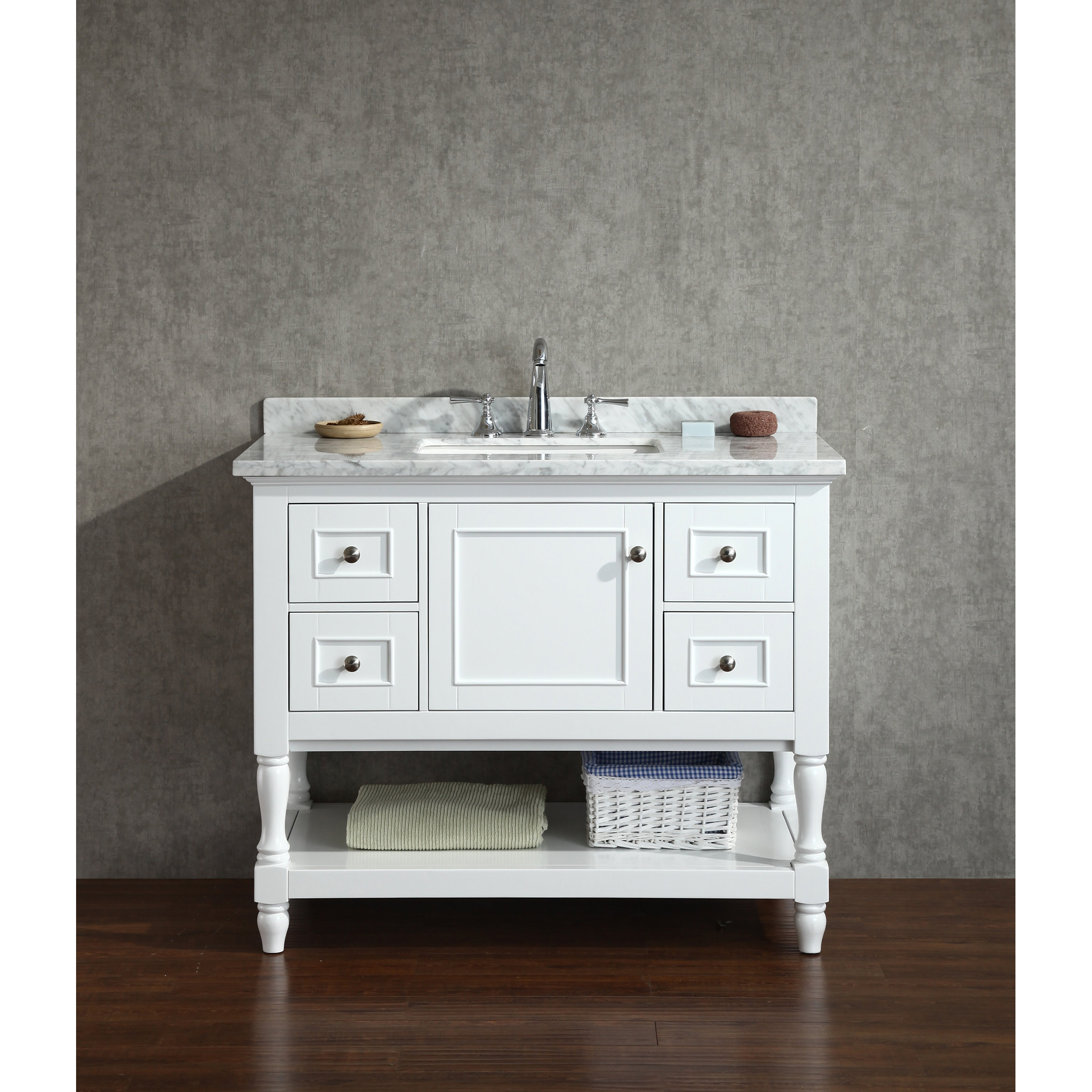 Ari Kitchen & Bath Cape Cod 42" Single Bathroom Vanity Set with Mirror